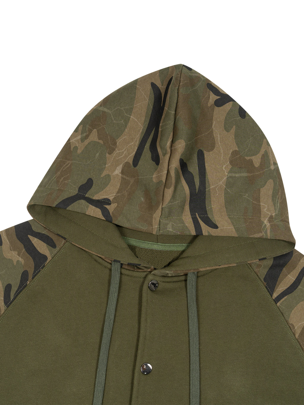 O | camo-splice raglan zip hoodie