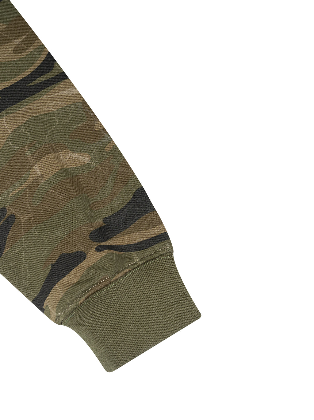 O | camo-splice raglan zip hoodie