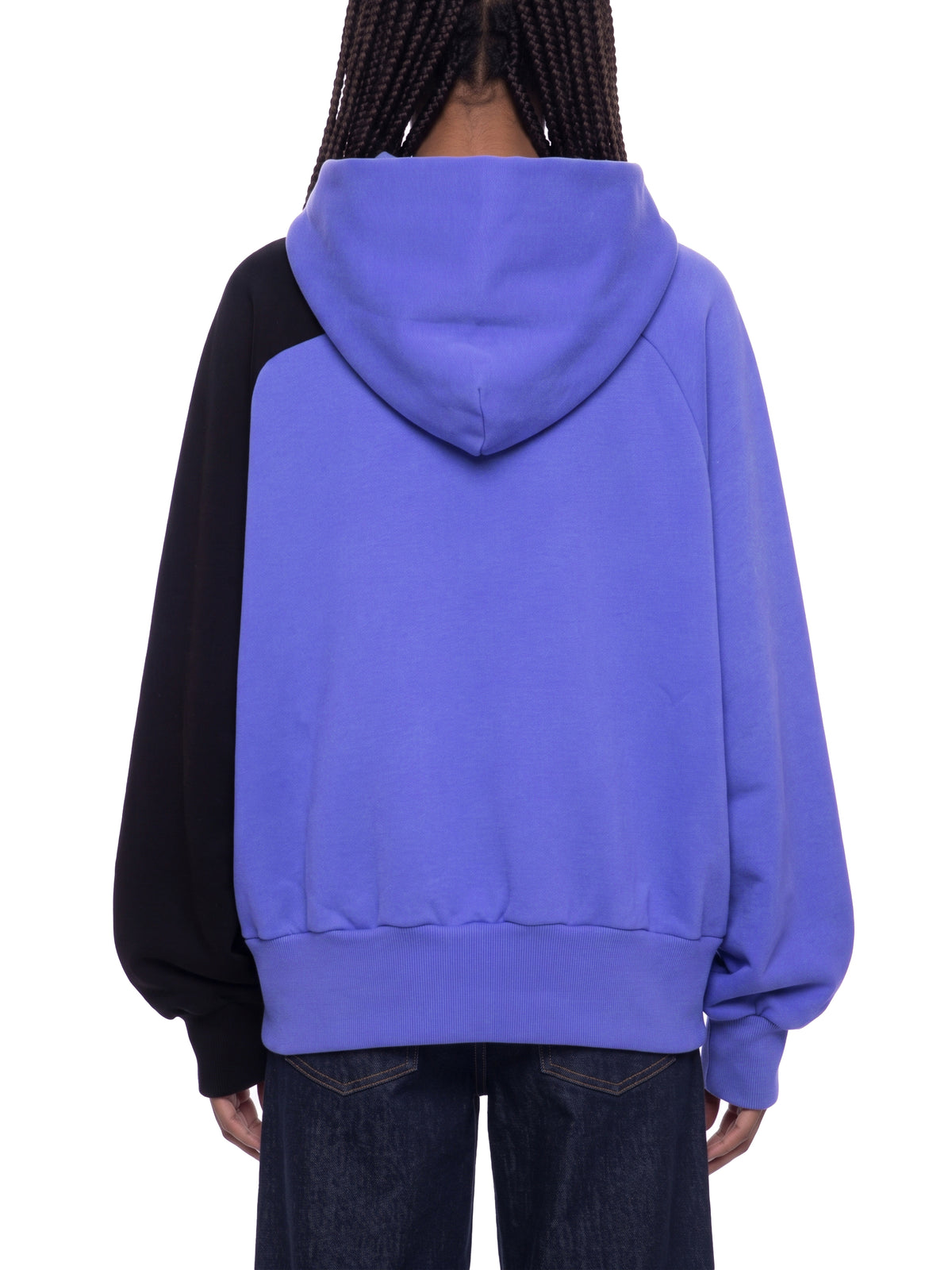 O | colour-block fleece hoodie