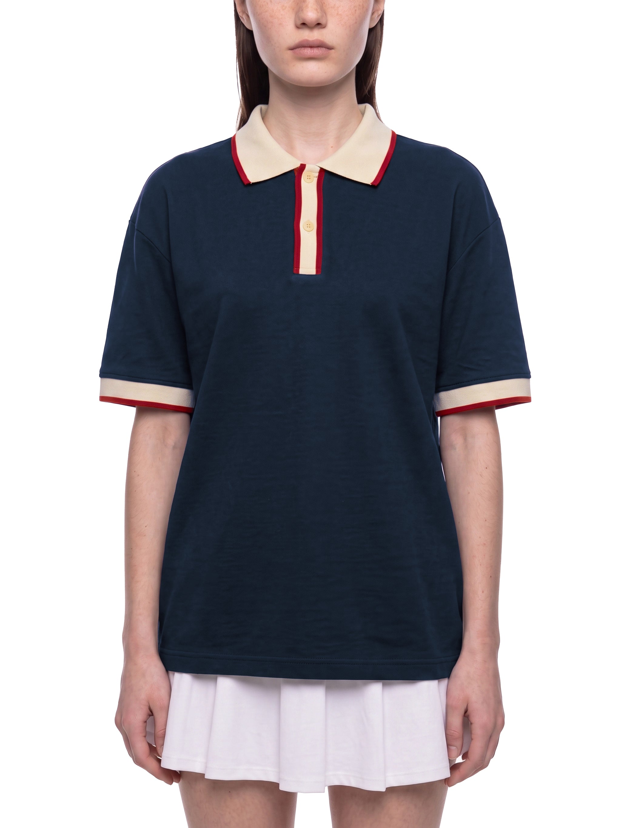 O | colour block polo shirt