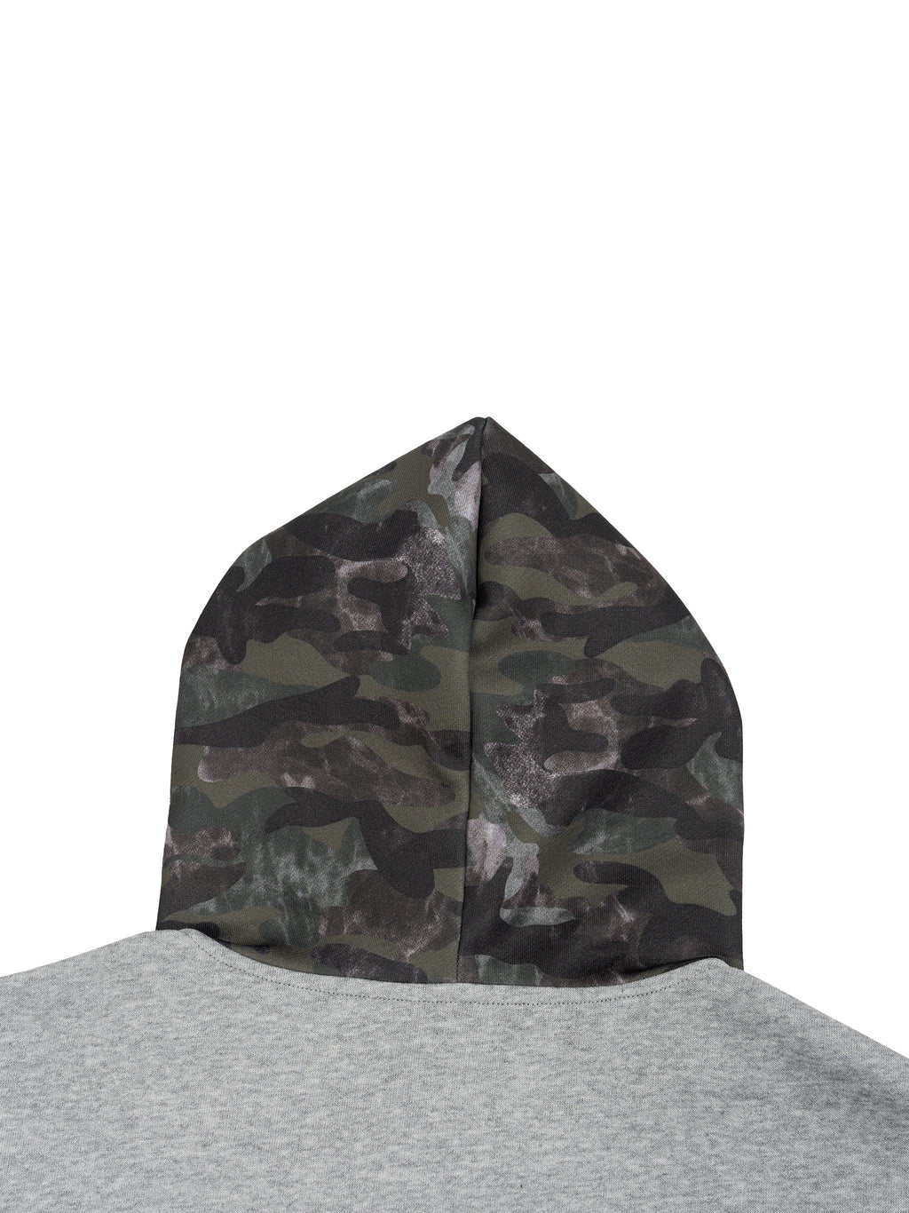 O | colourblock camo full zip boxy hoodie