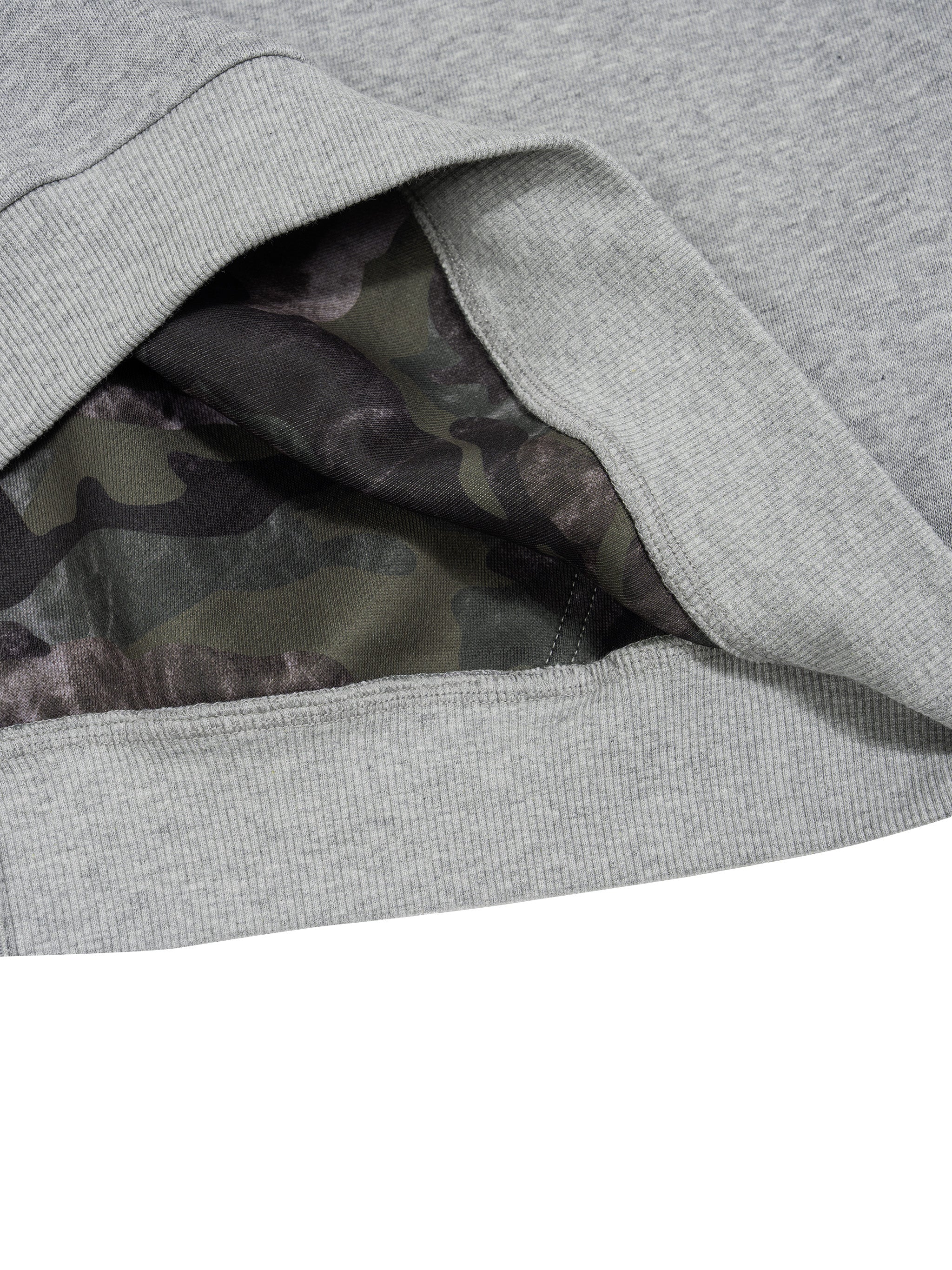 O | colourblock camo full zip boxy hoodie