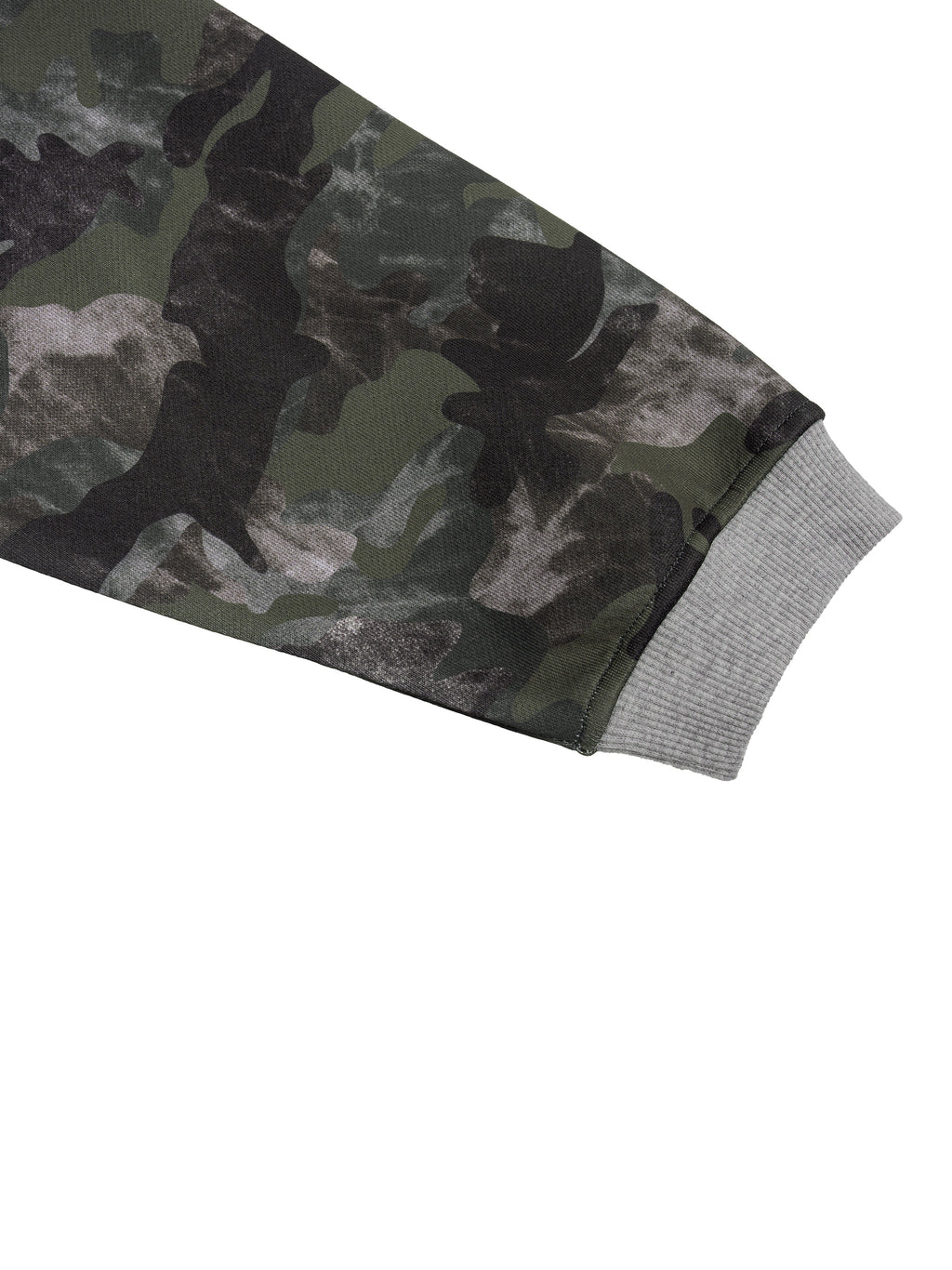 O | colourblock camo full zip boxy hoodie