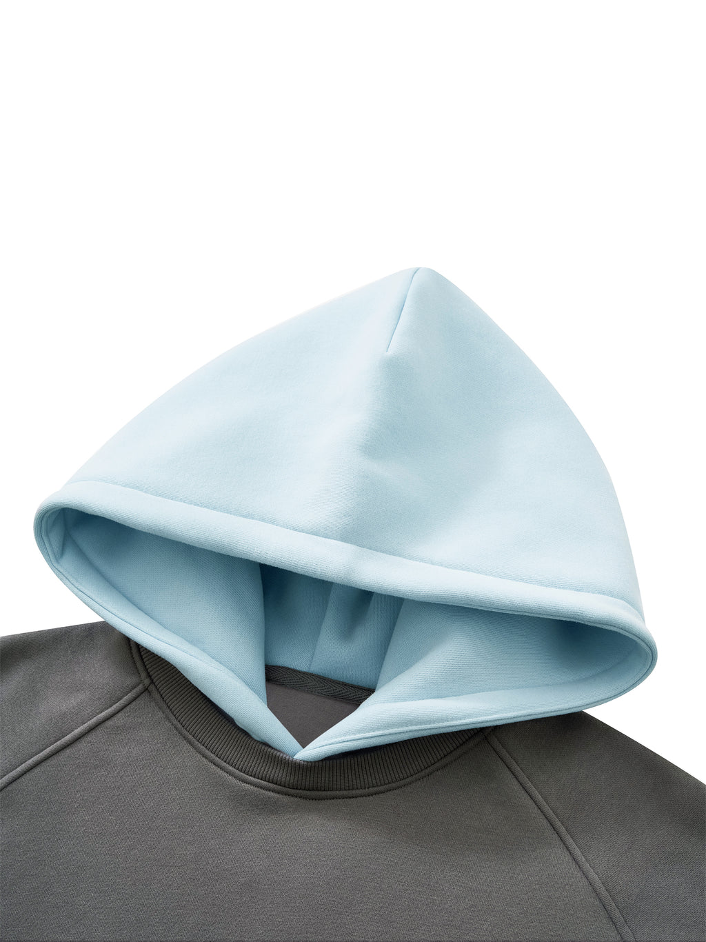 O | fleece raglan colour block hoodie