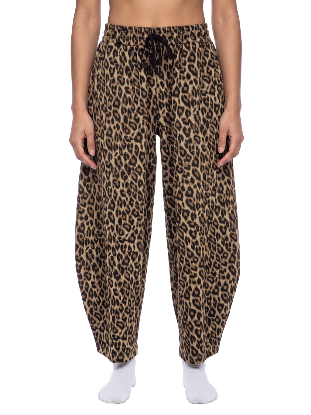 O | leopard barrel leg sweatpants
