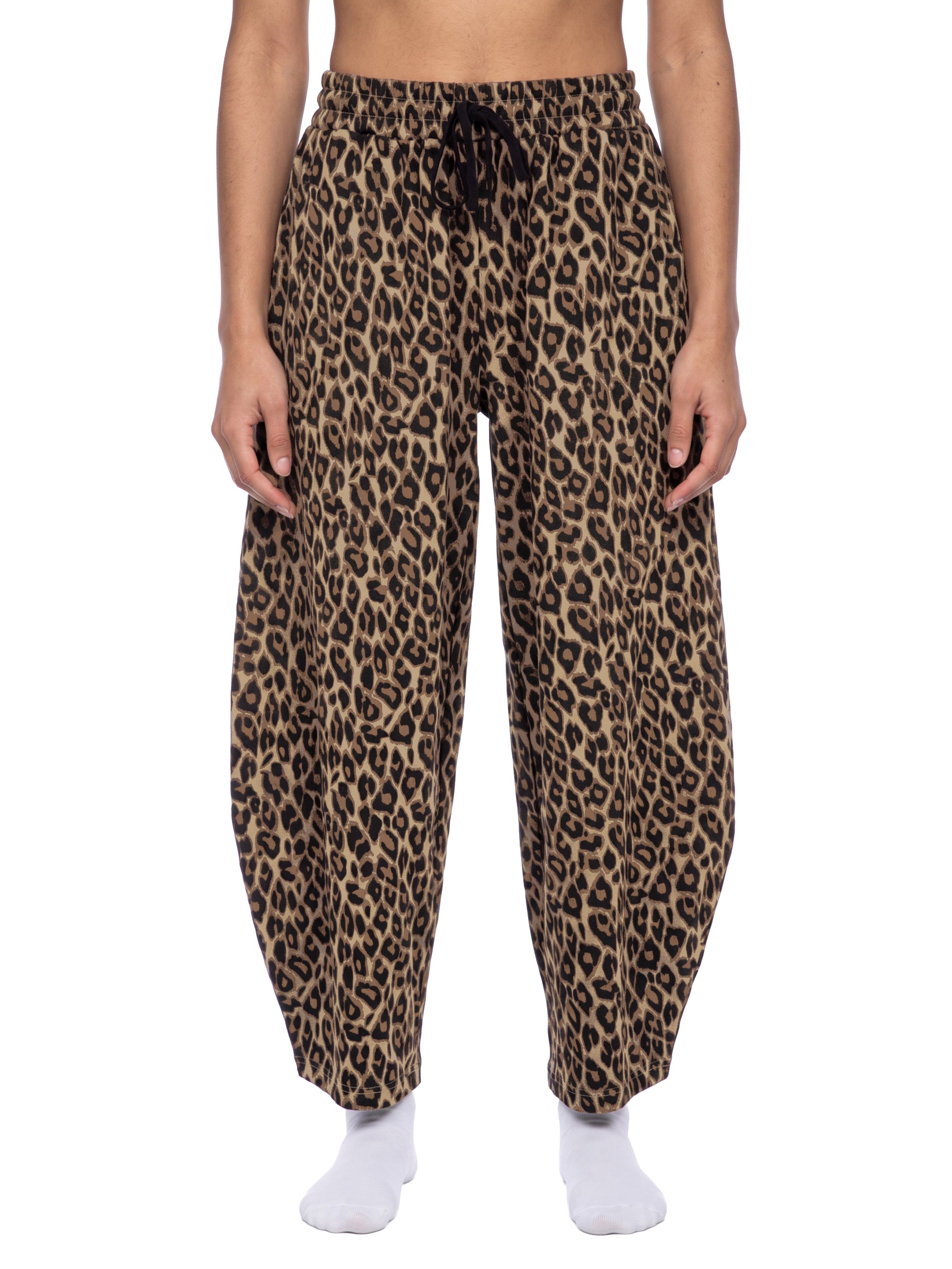O | leopard barrel leg sweatpants