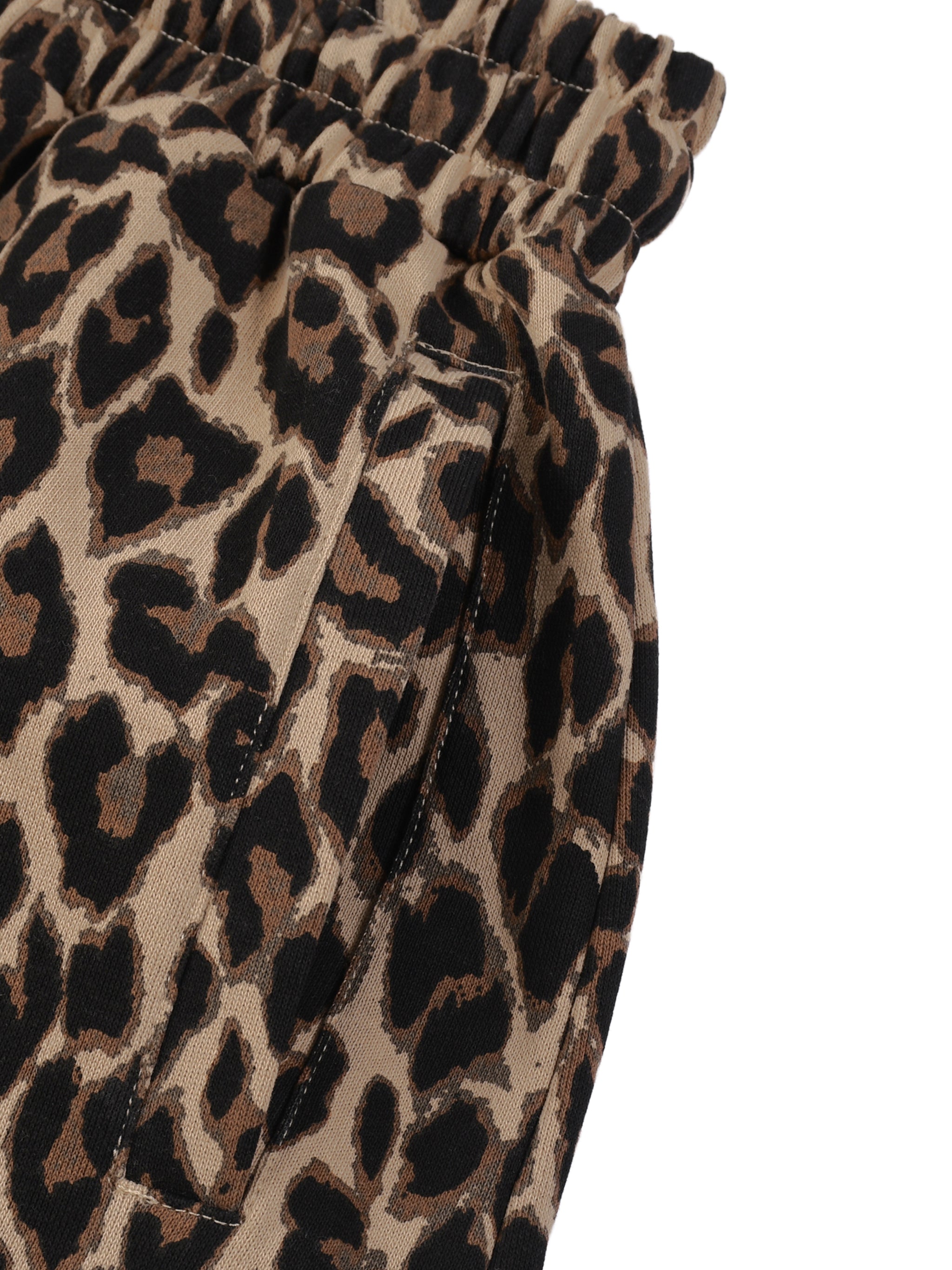 O | leopard barrel leg sweatpants