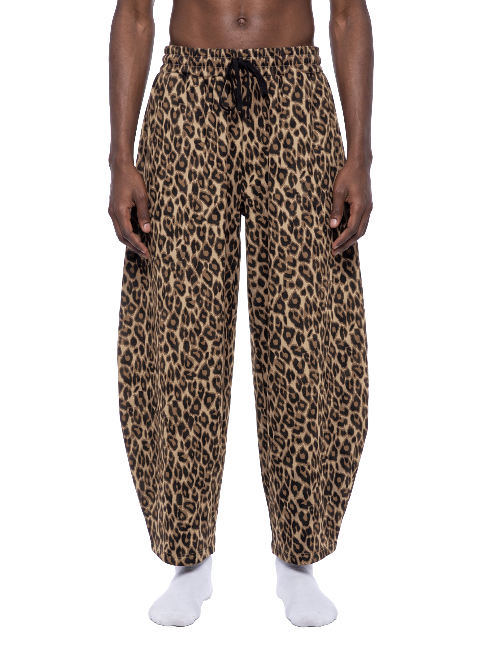 O | leopard barrel leg sweatpants