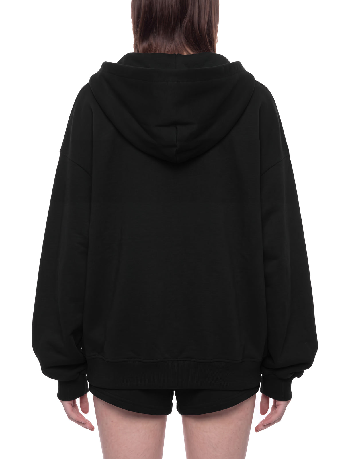 O | oversized chunky-zip boxy hoodie