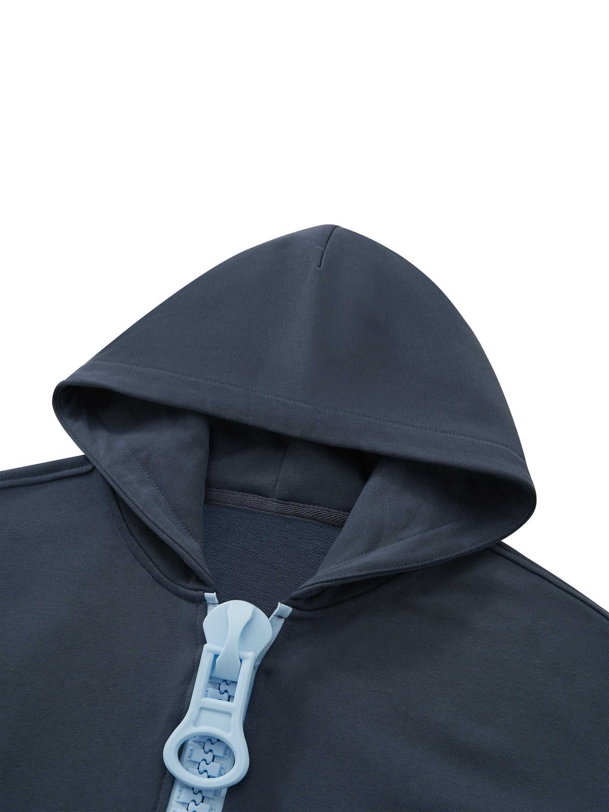 O | oversized chunky-zip boxy hoodie