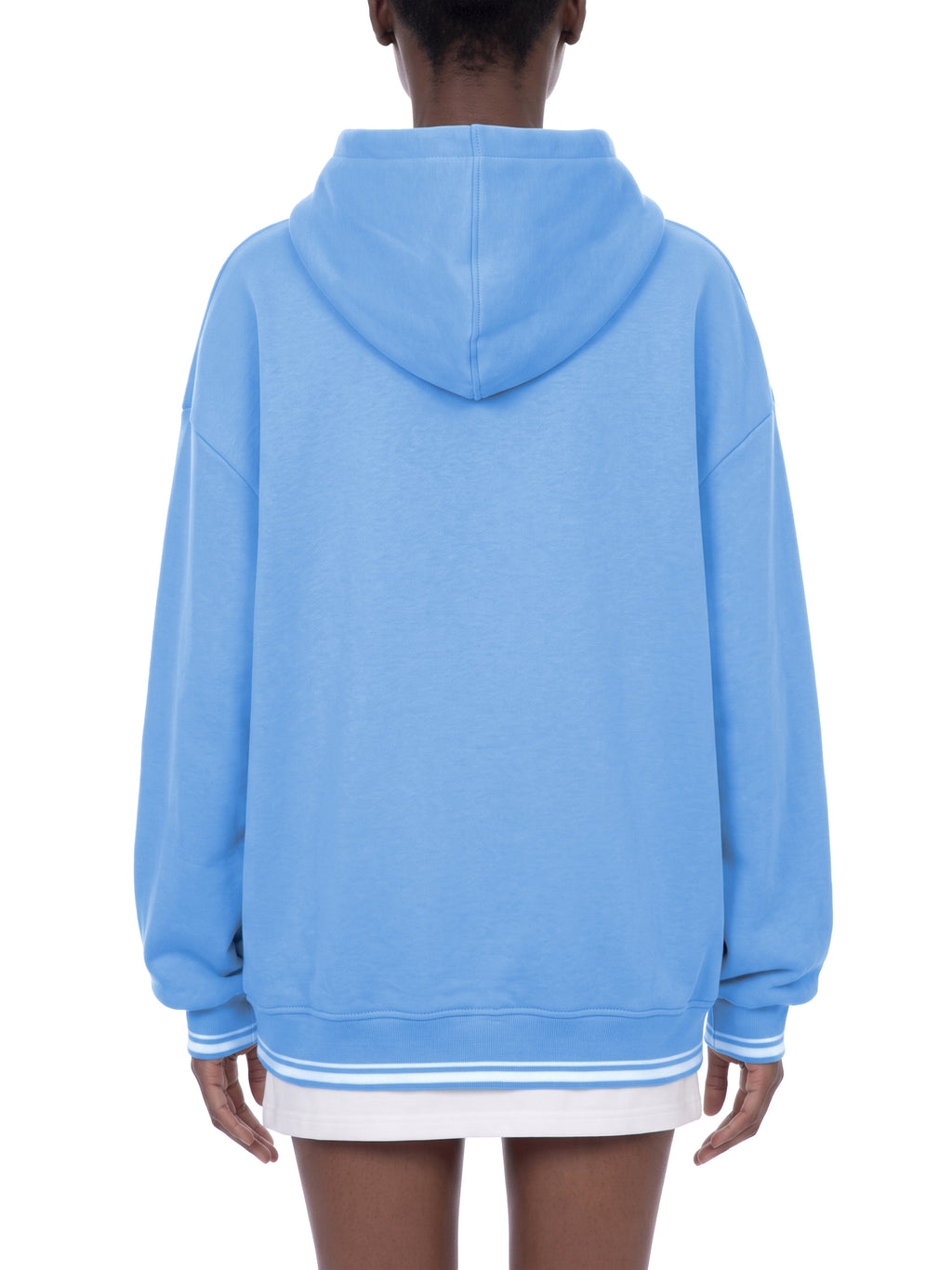 O | oversized colour block fleece hoodie