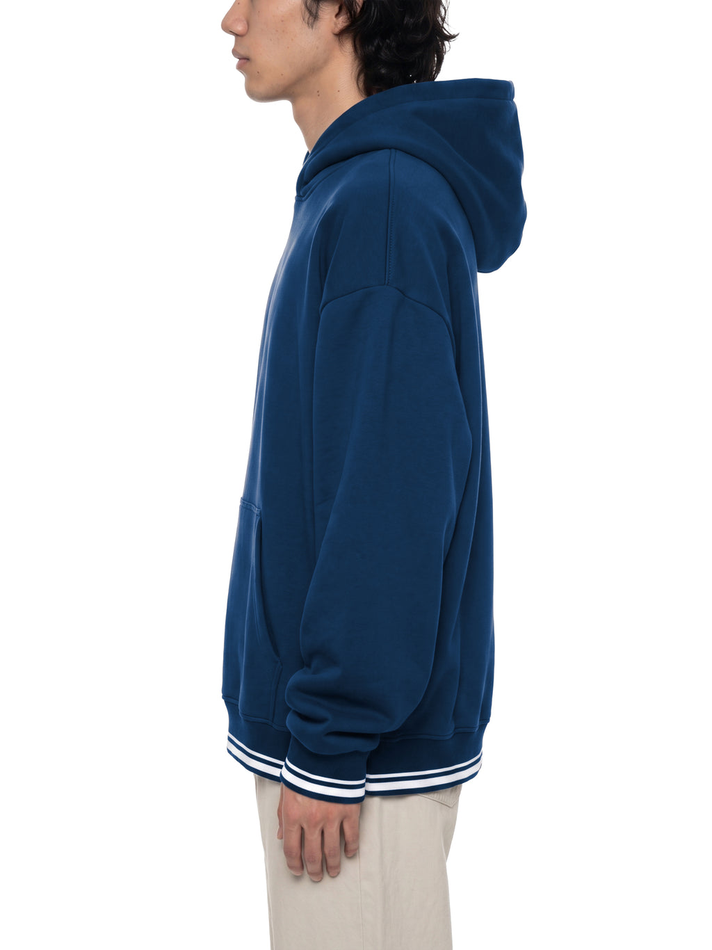 O | oversized colour block fleece hoodie