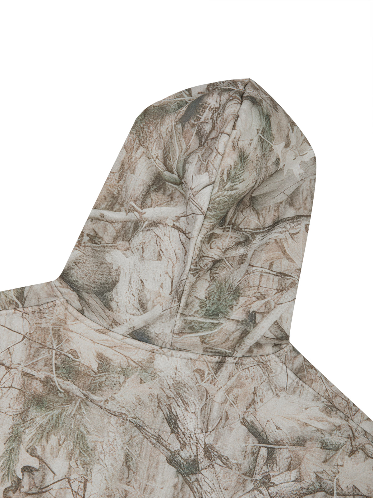 O | oversized fleece tree camo hoodie