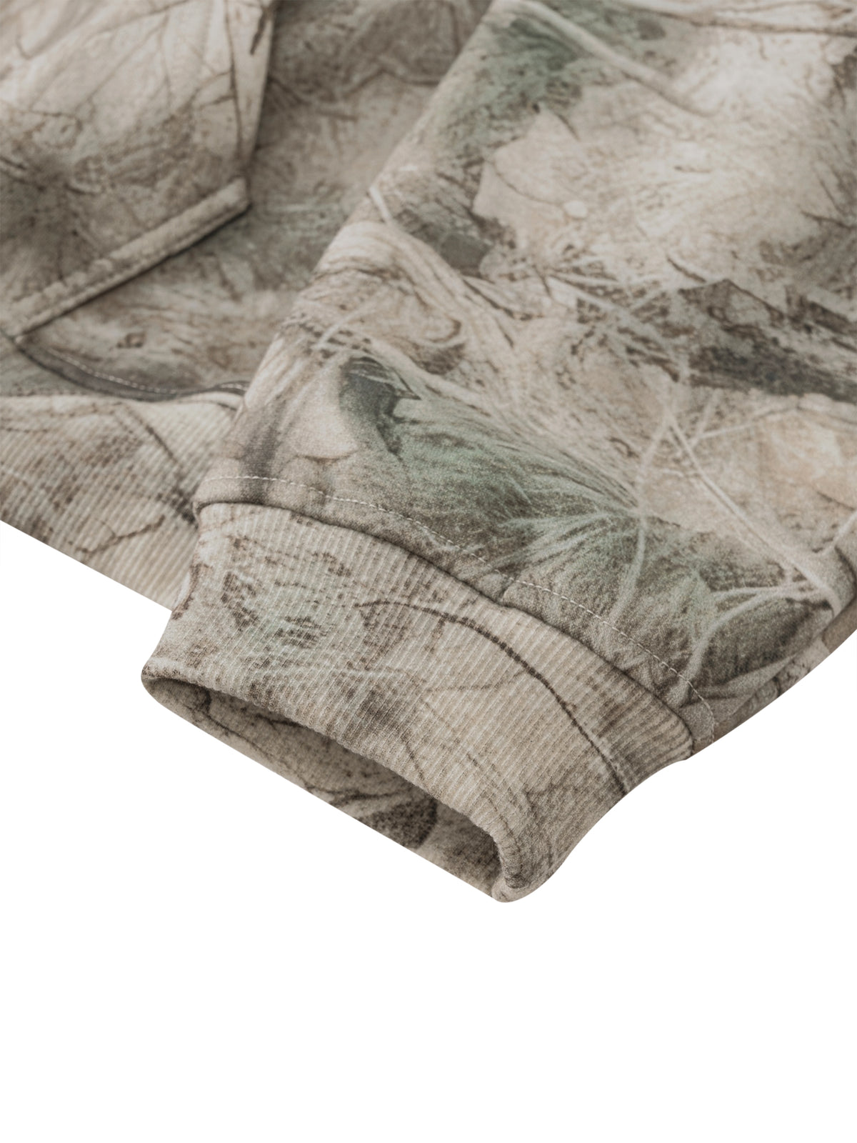 O | oversized fleece tree camo hoodie