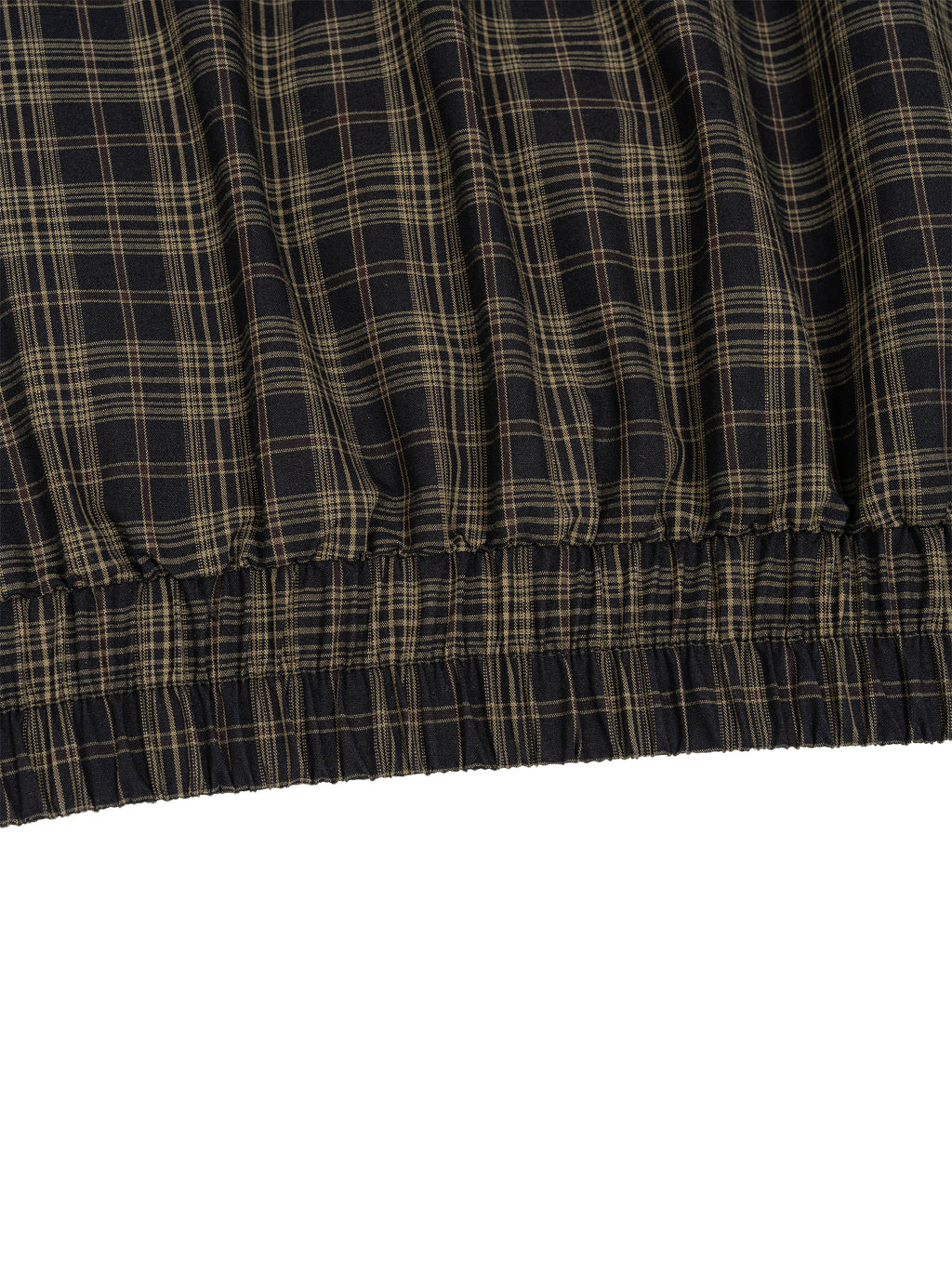 O | plaid full-zip track jacket
