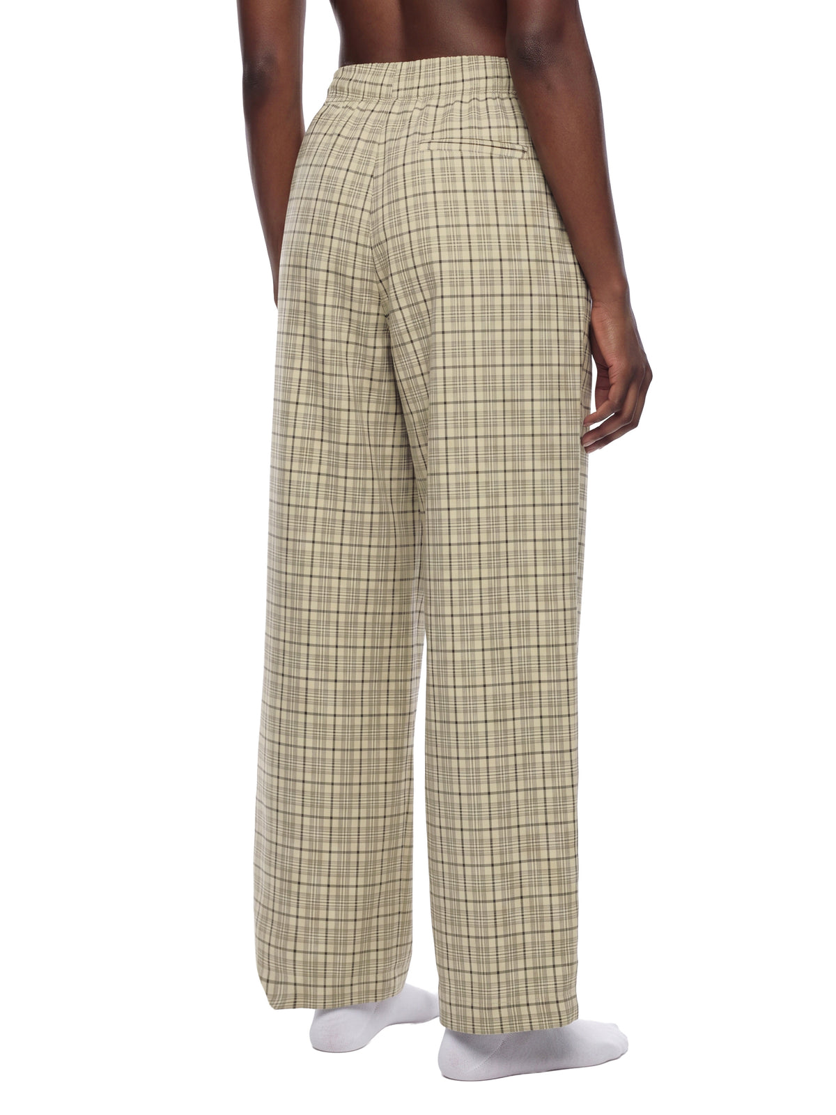O | plaid wide leg pants