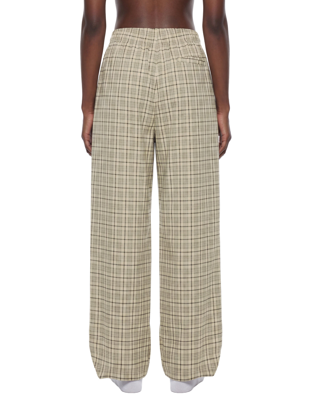 O | plaid wide leg pants