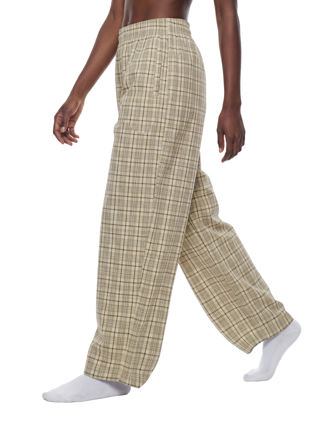 O | plaid wide leg pants