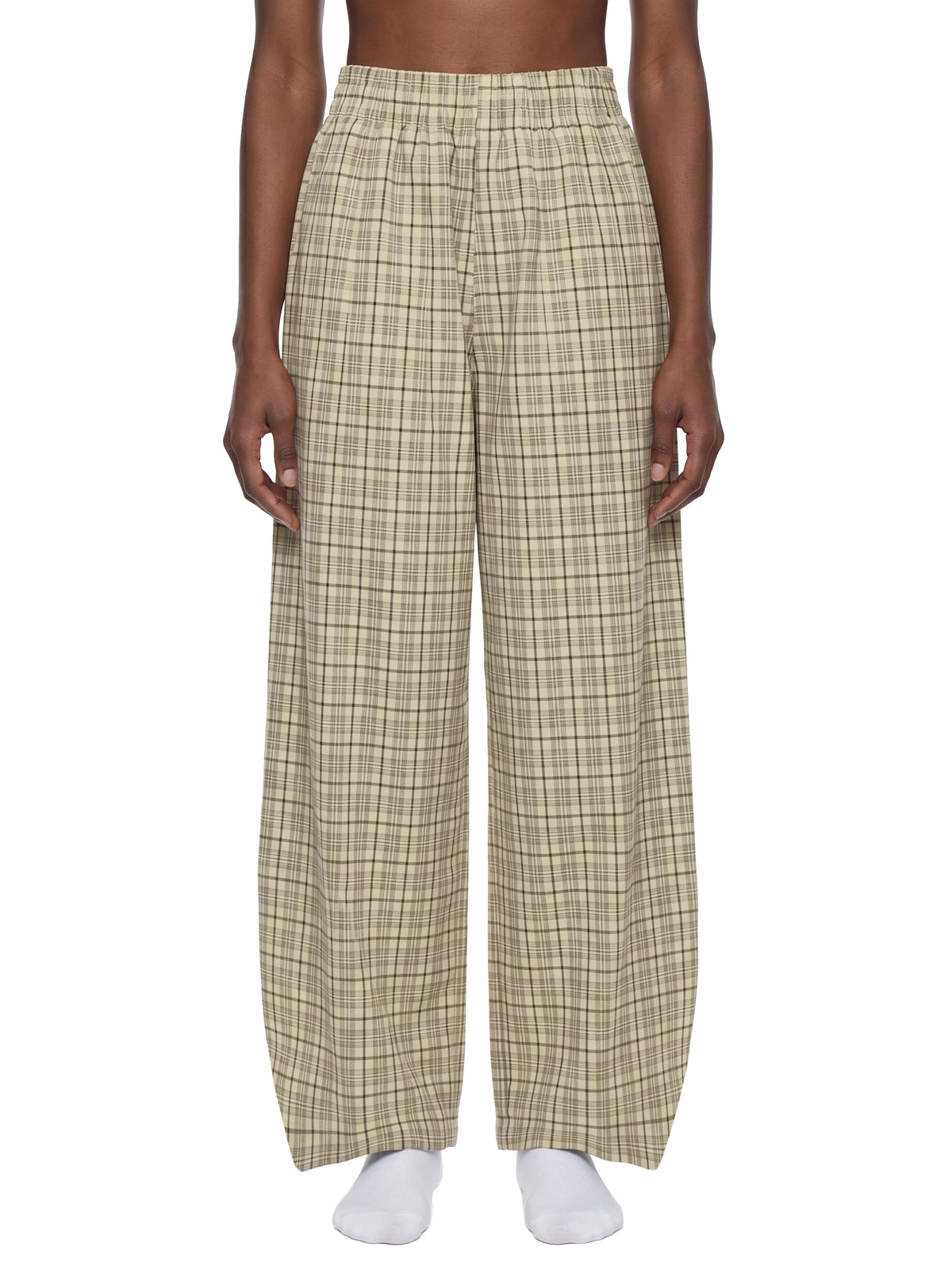 O | plaid wide leg pants