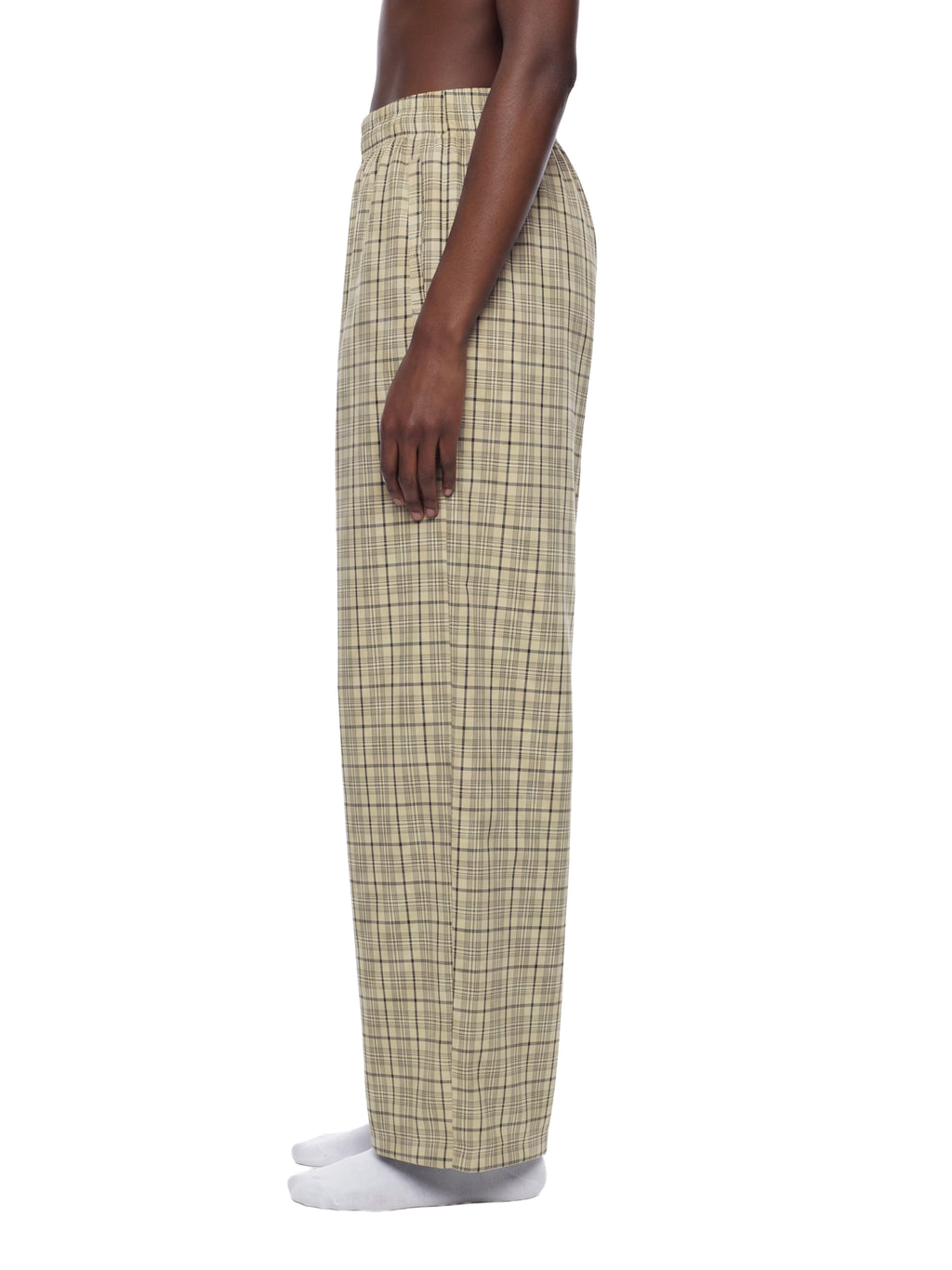 O | plaid wide leg pants
