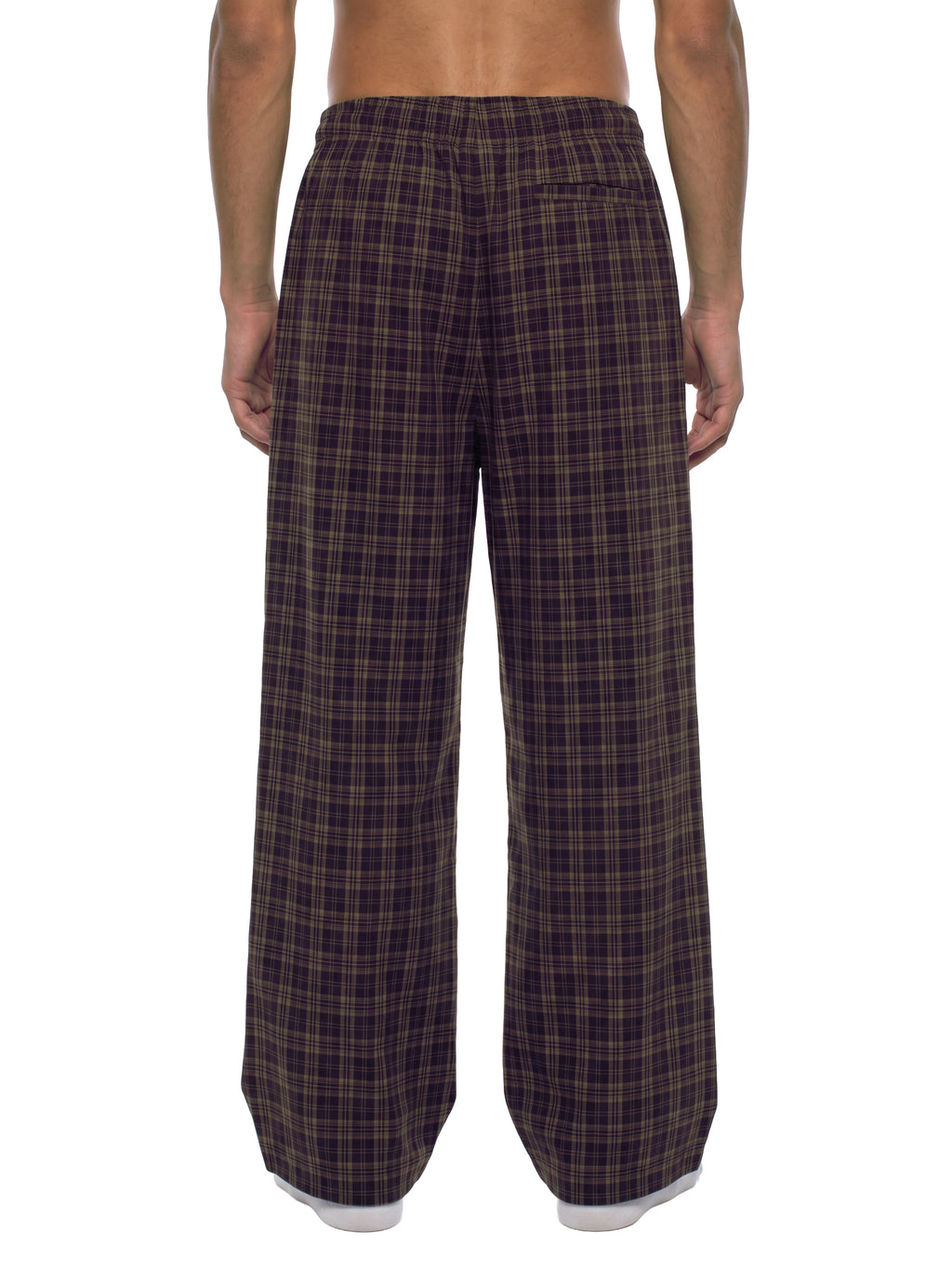 O | plaid wide leg pants