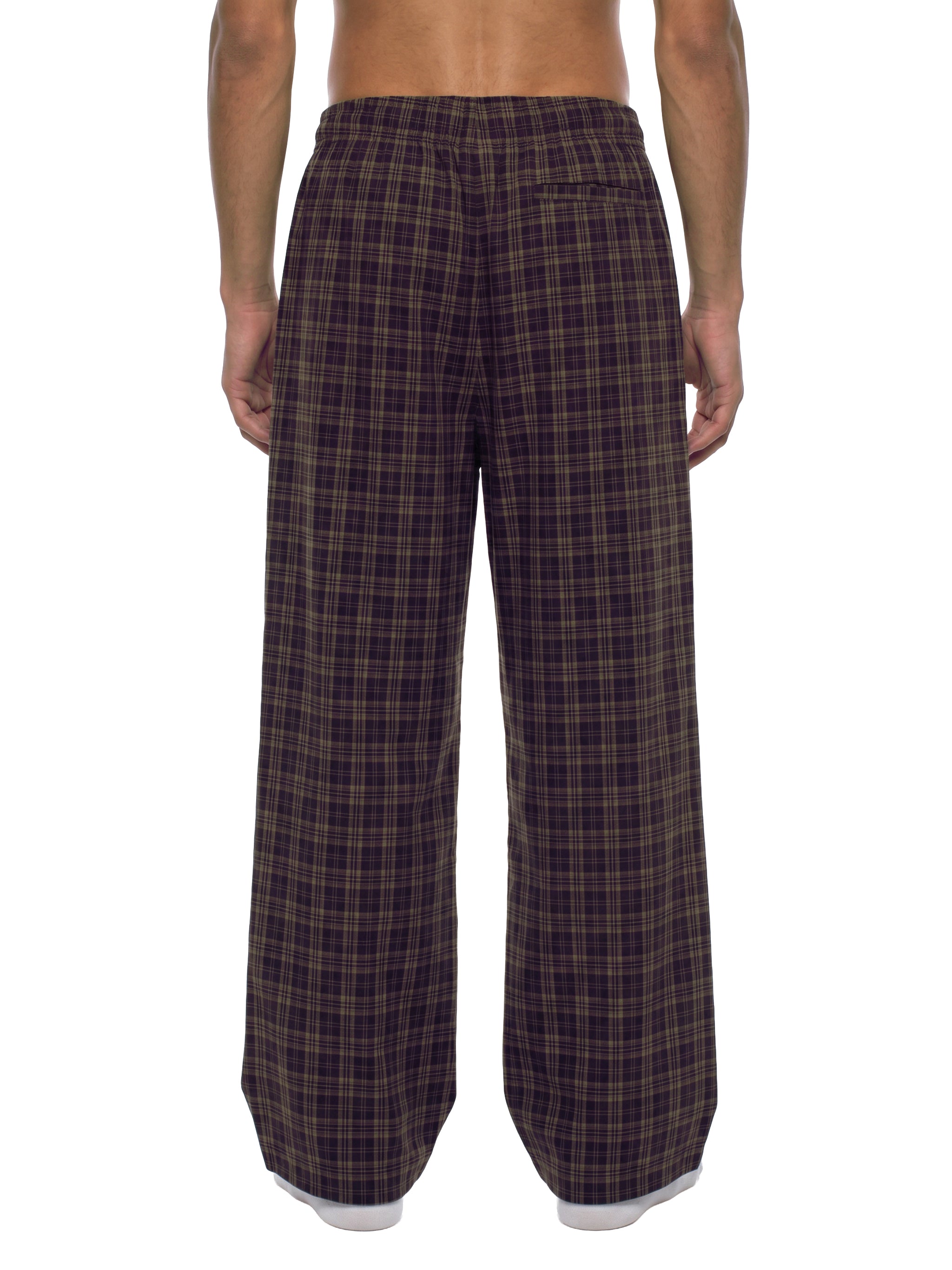 O | plaid wide leg pants