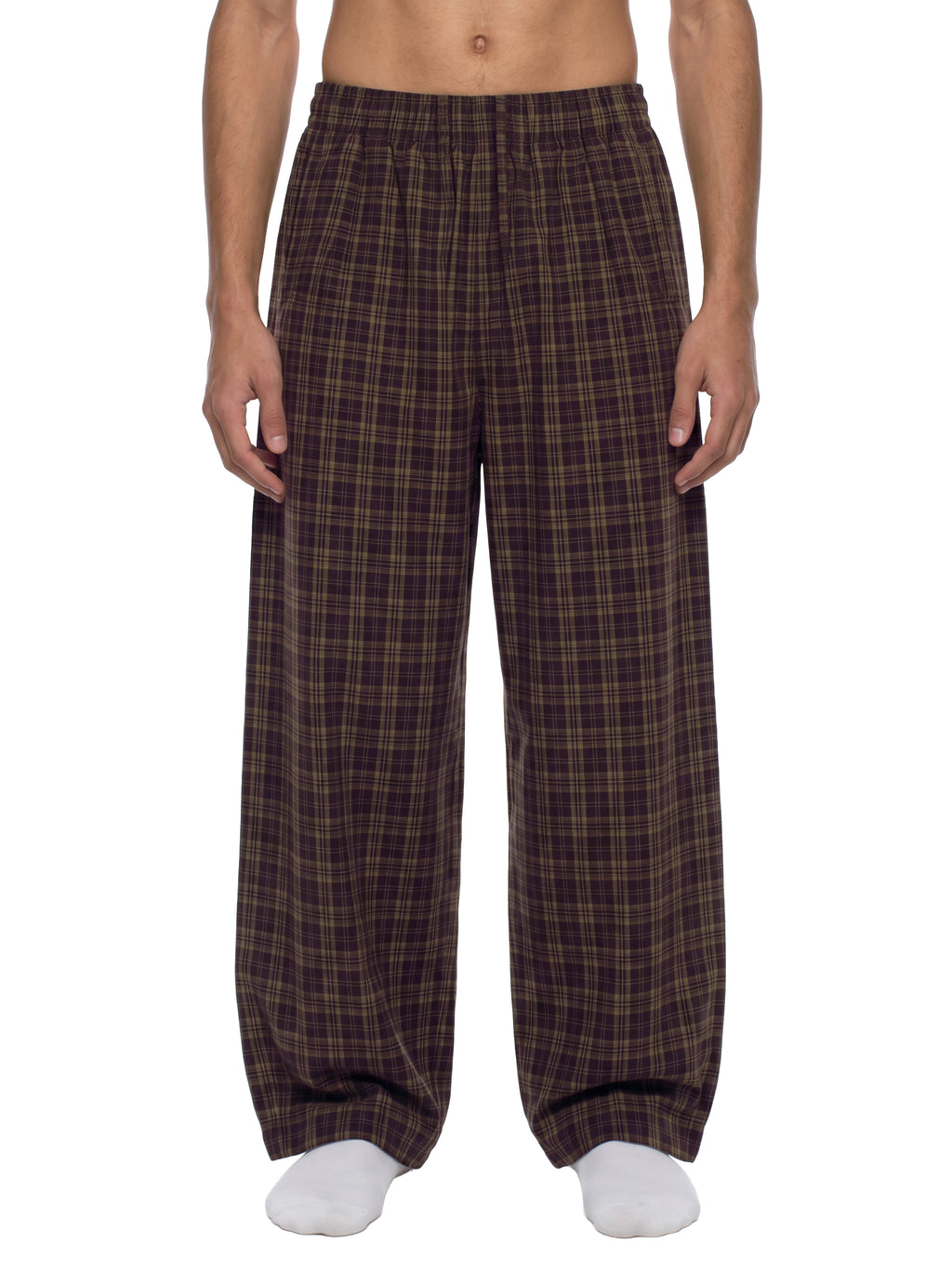 O | plaid wide leg pants