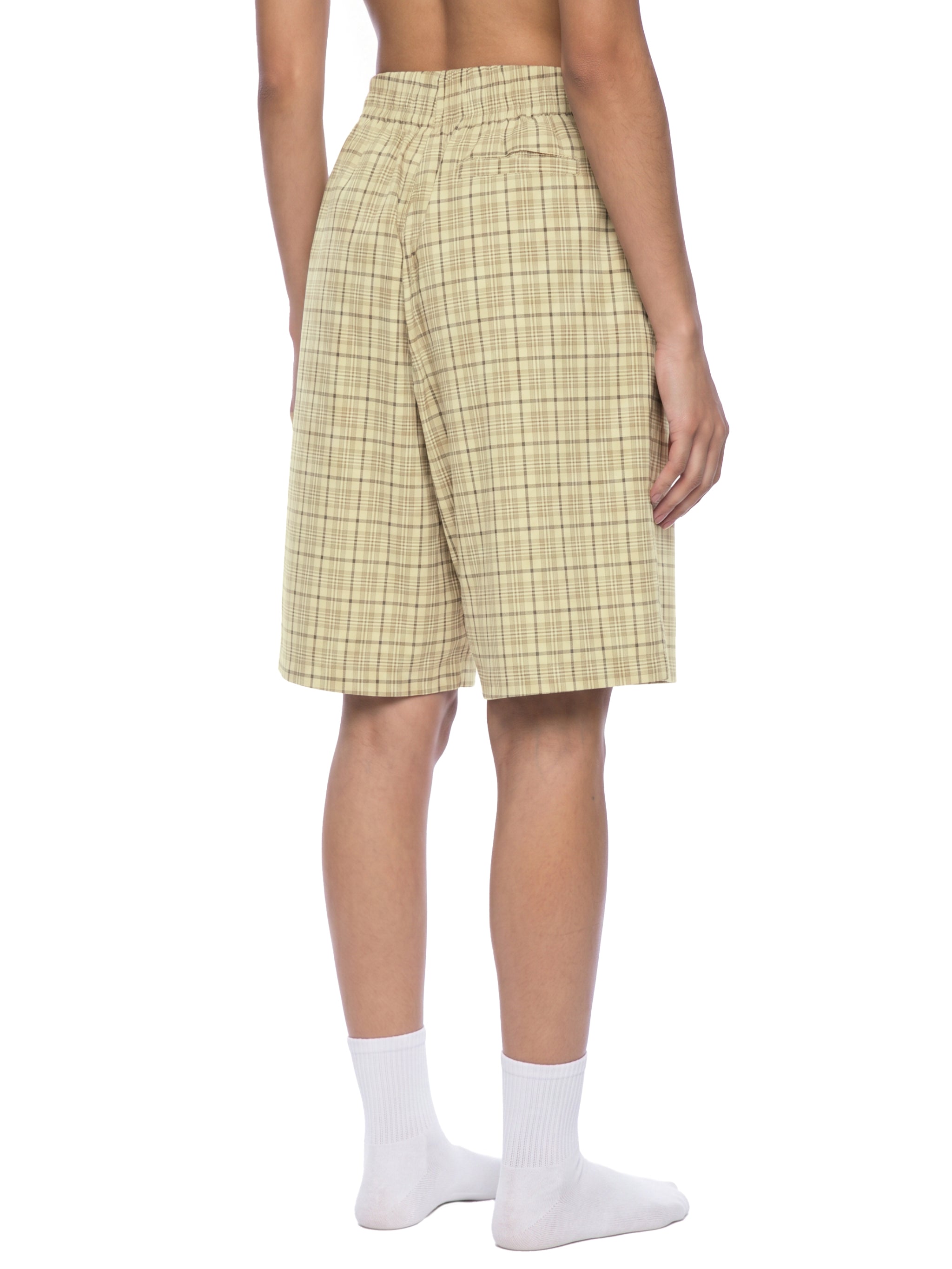 O | plaid wide leg shorts
