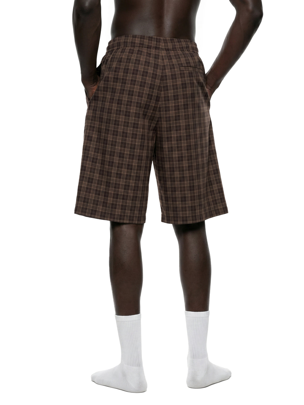 O | plaid wide leg shorts