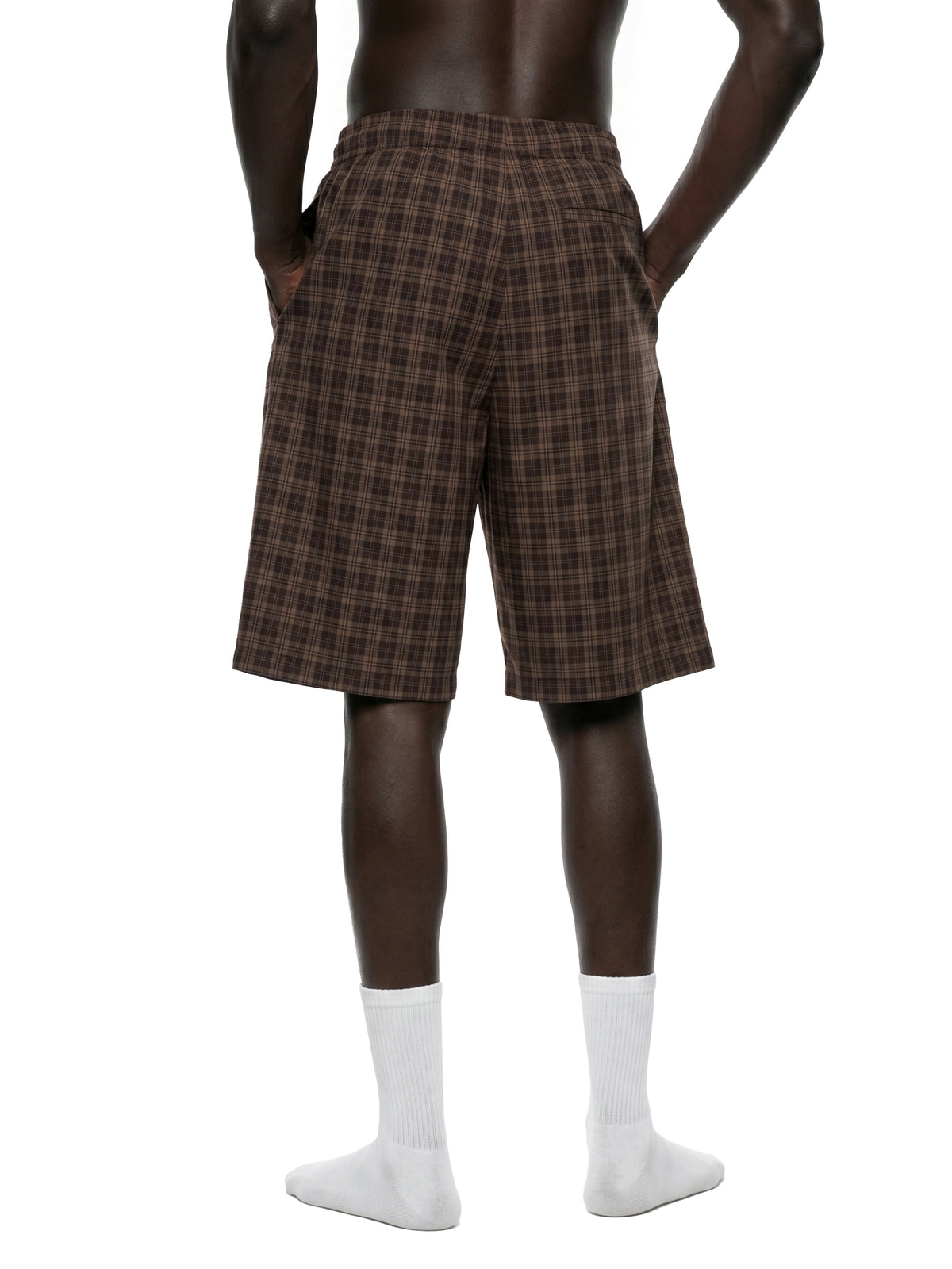 O | plaid wide leg shorts