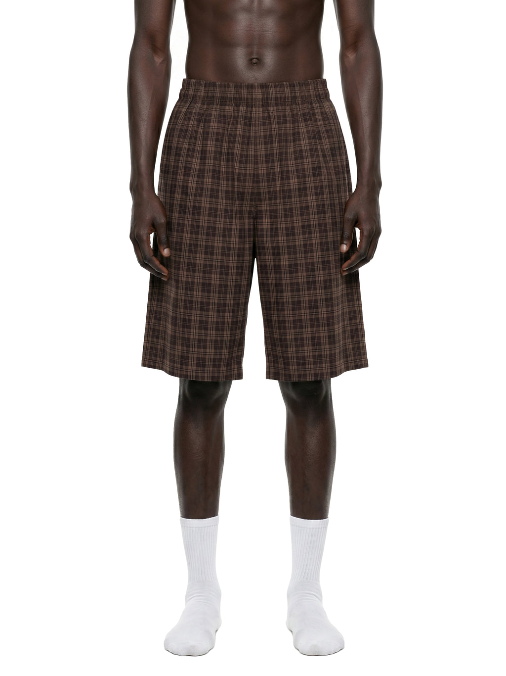 O | plaid wide leg shorts