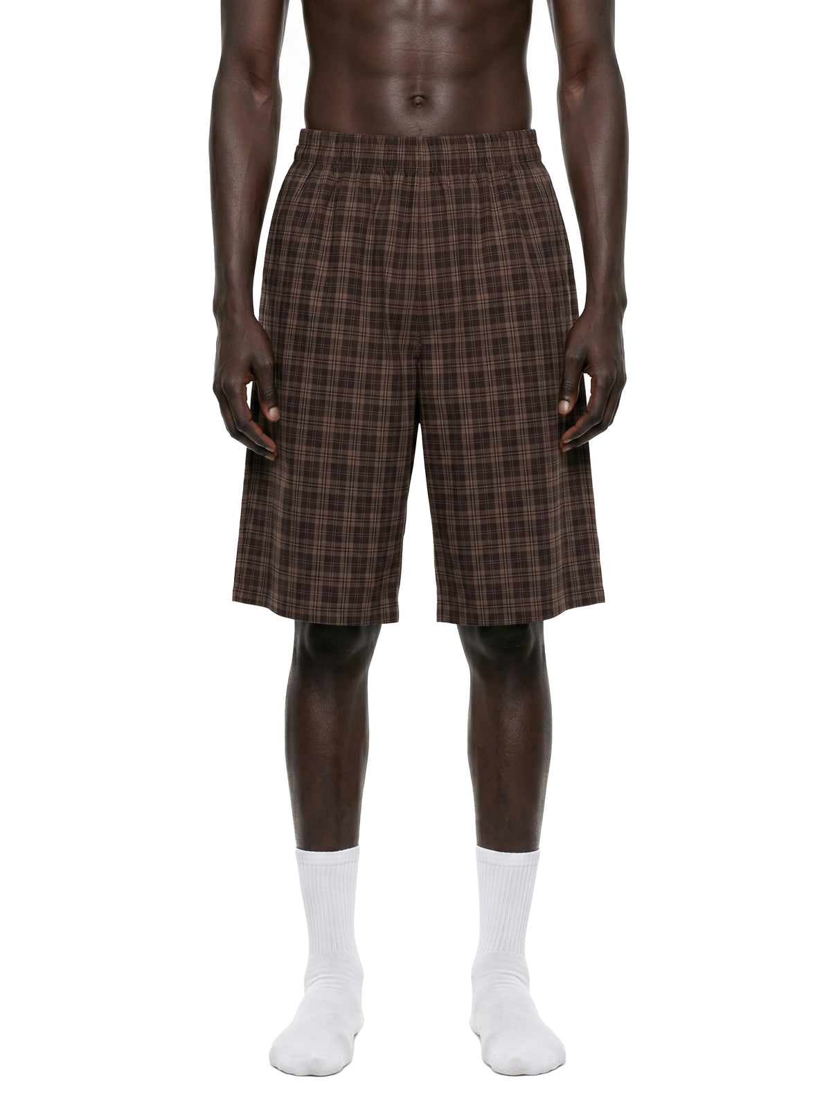 O | plaid wide leg shorts