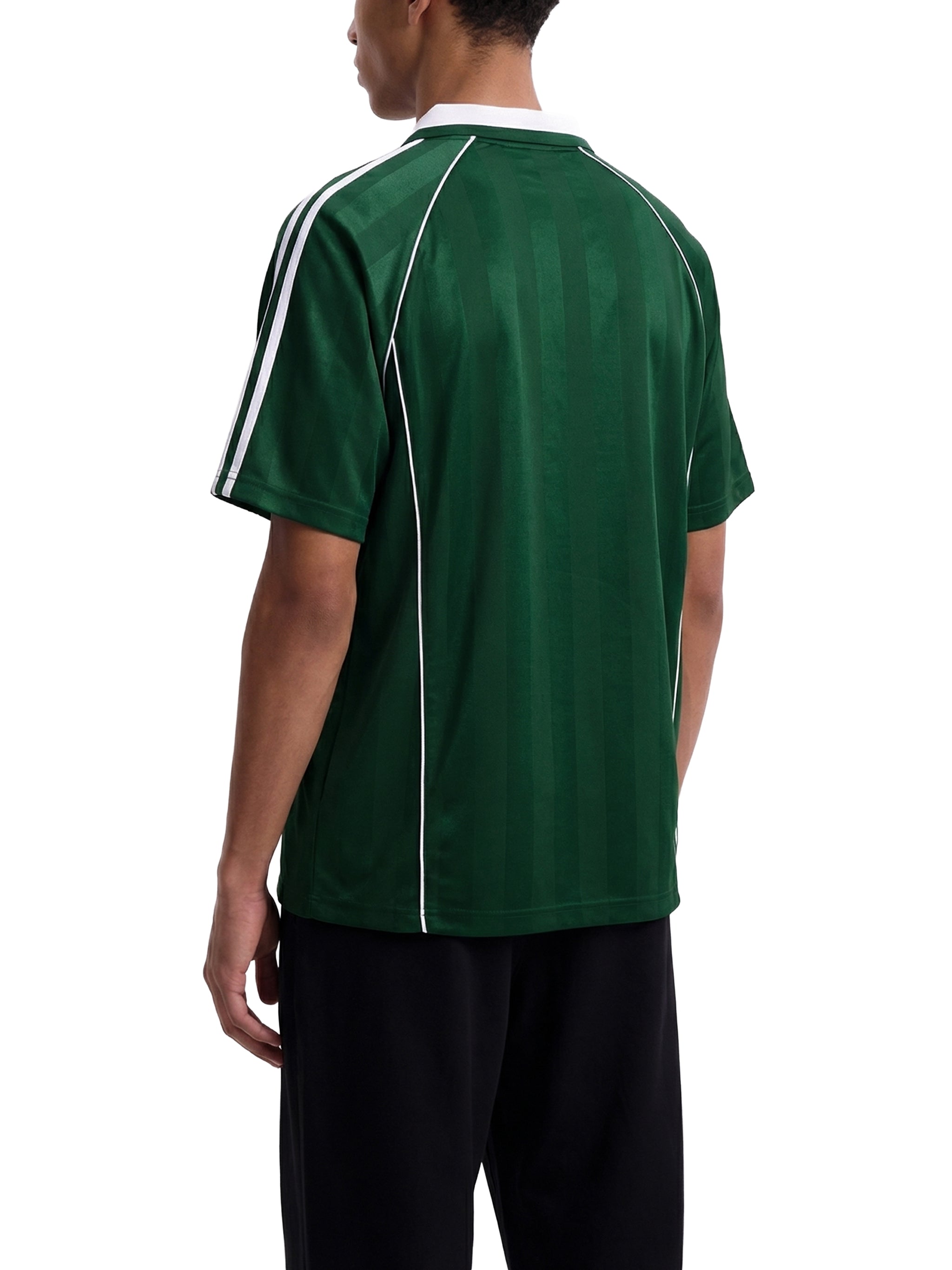 O | shadow stripe collared soccer jersey