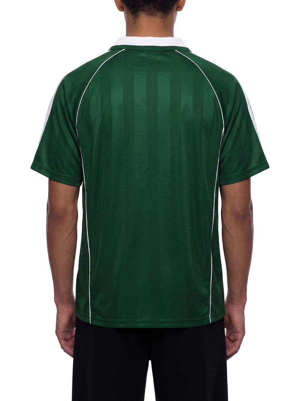 O | shadow stripe collared soccer jersey