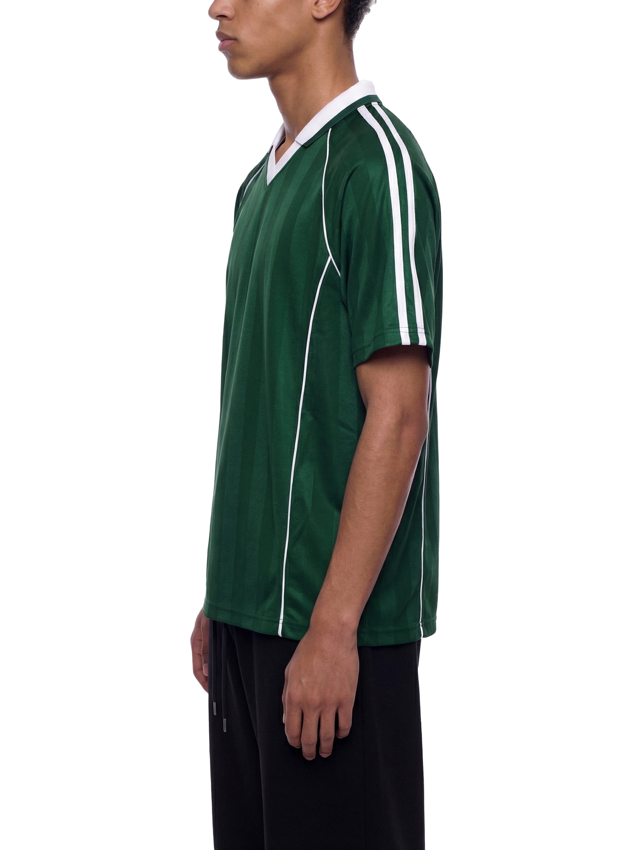 O | shadow stripe collared soccer jersey