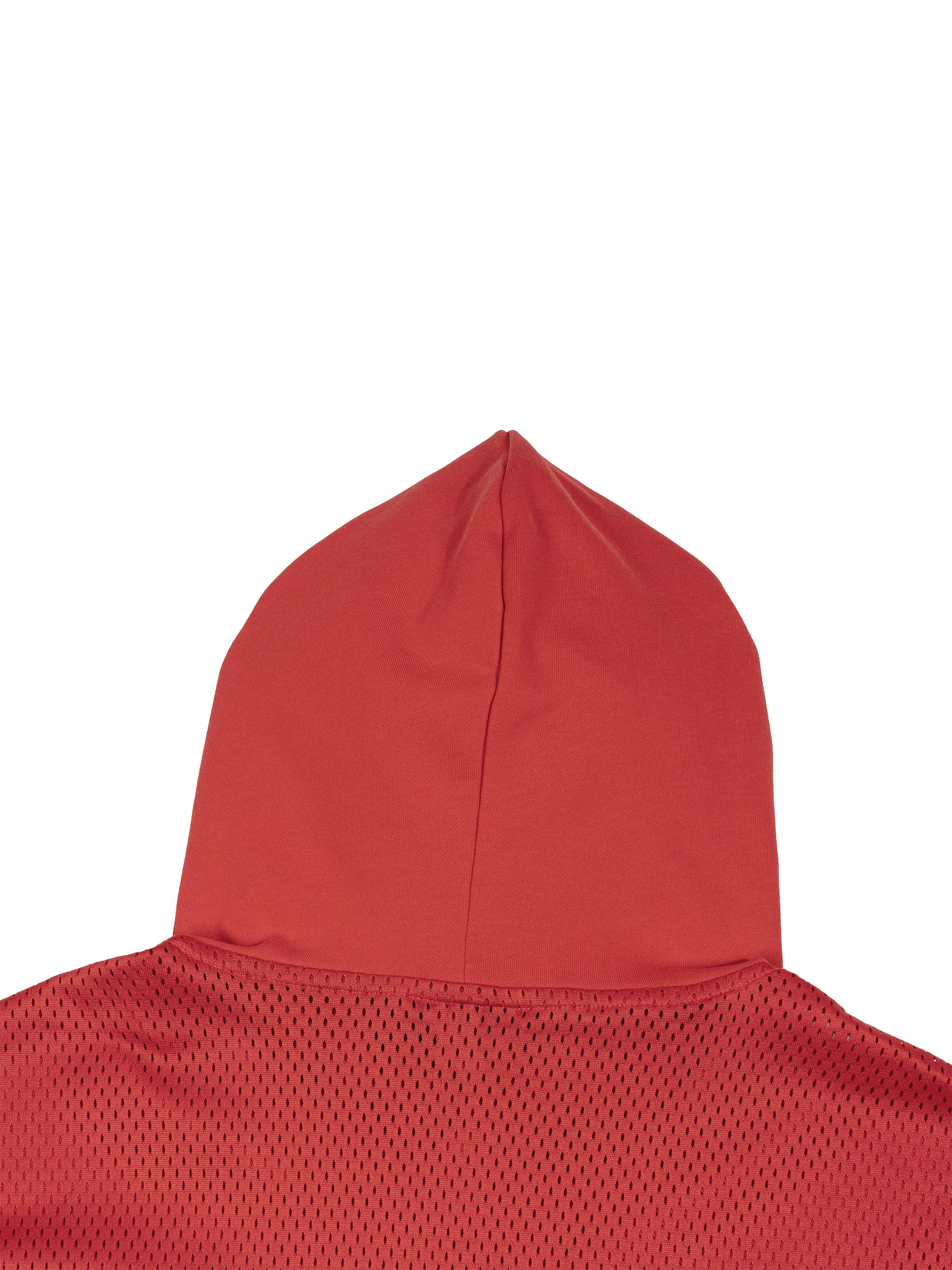 O | panel mesh sleeveless hoodie