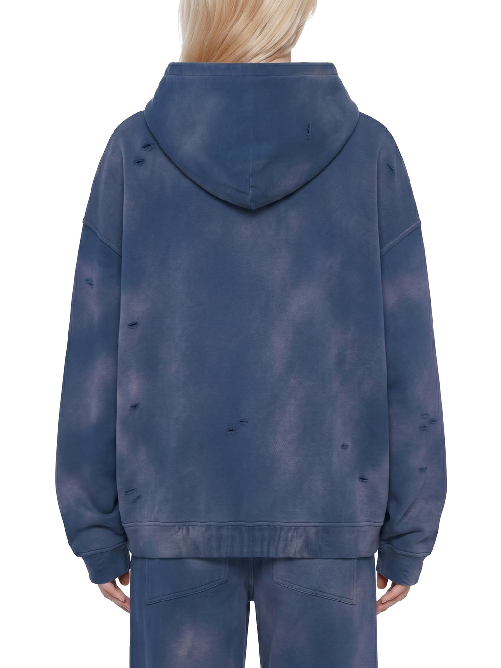 O | sunfade frayed fleece hoodie