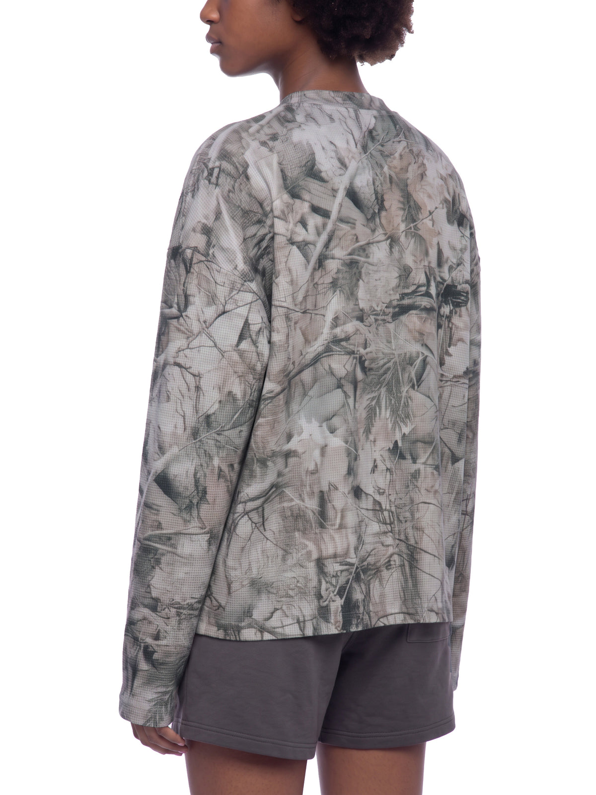 O | tree camo long-sleeve waffle t-shirt
