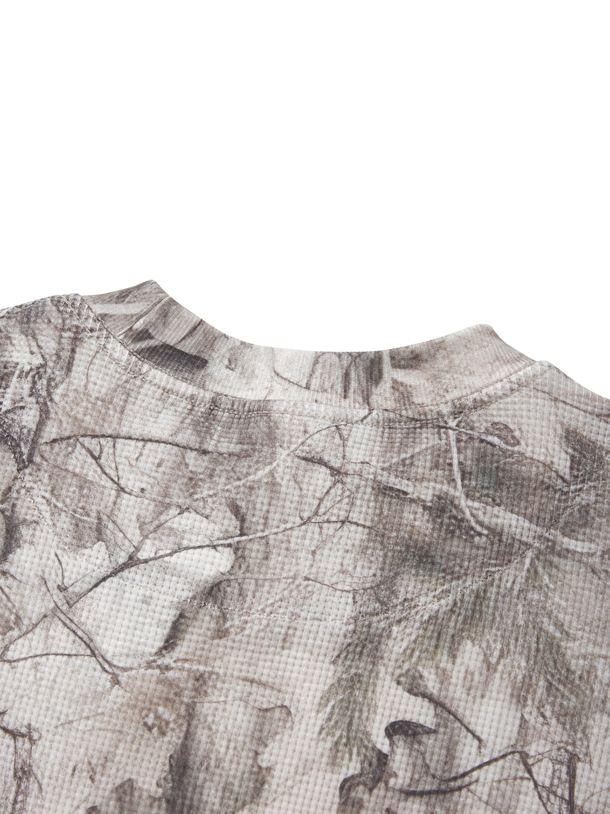 O | tree camo long-sleeve waffle t-shirt