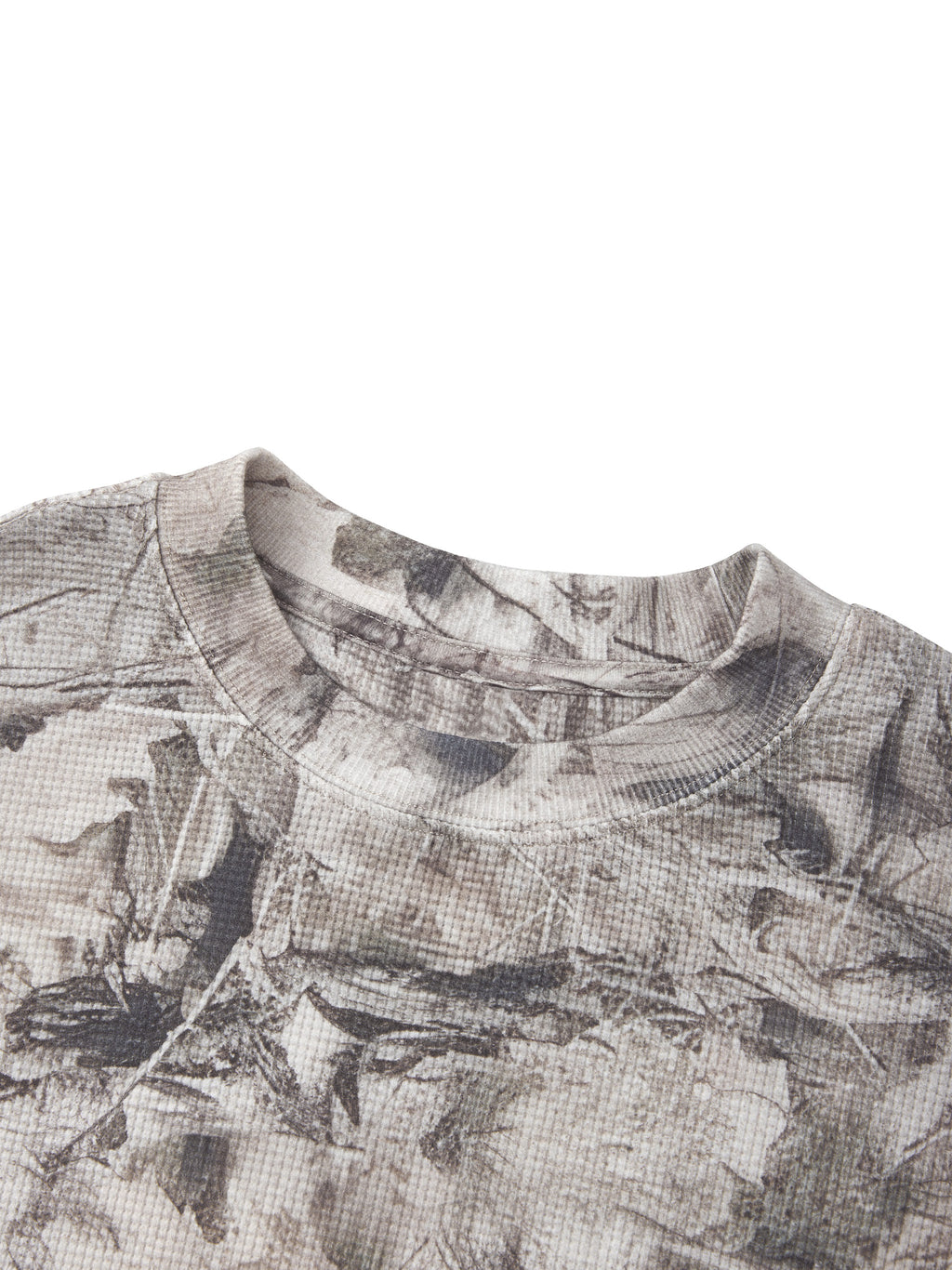 O | tree camo long-sleeve waffle t-shirt