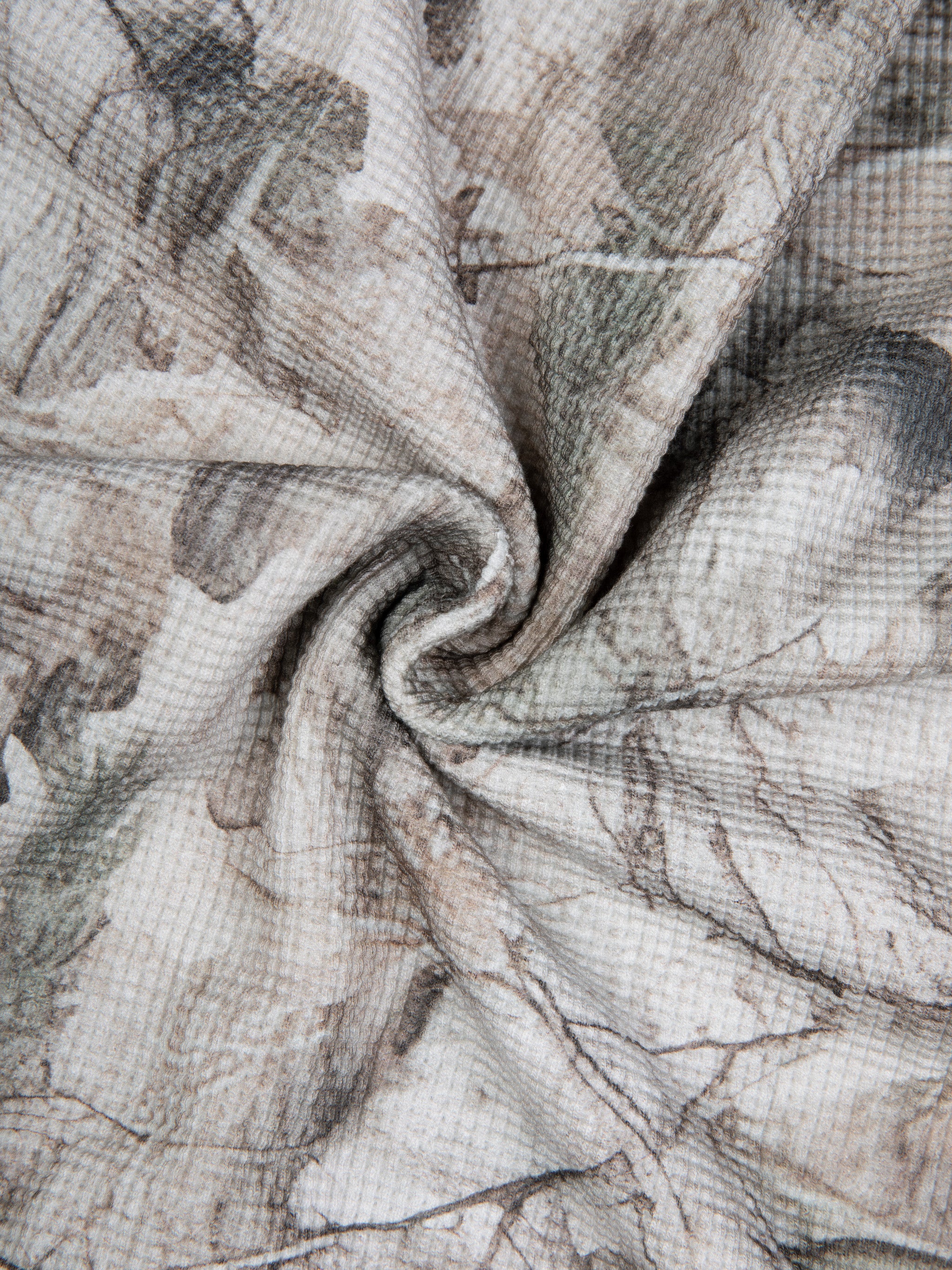 O | tree camo long-sleeve waffle t-shirt