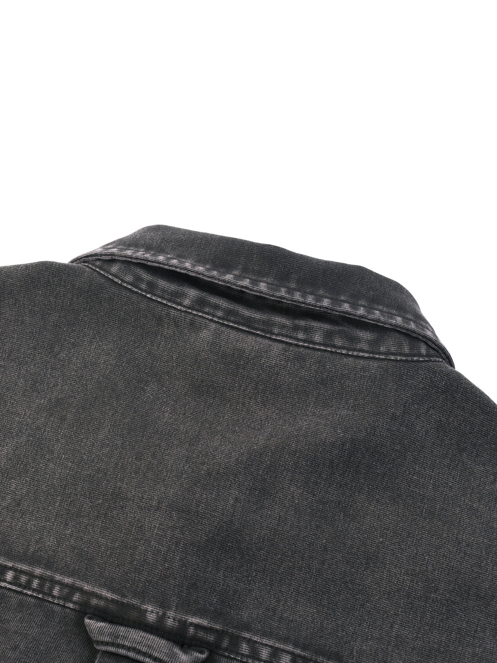 O | vintage-wash heavyweight denim jacket
