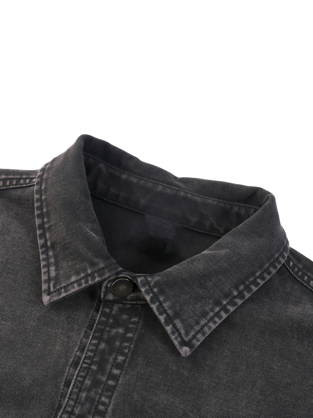 O | vintage-wash heavyweight denim jacket