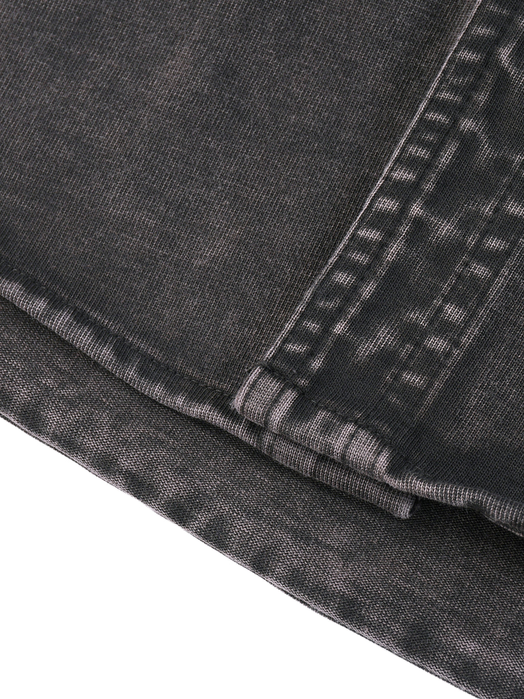 O | vintage-wash heavyweight denim jacket