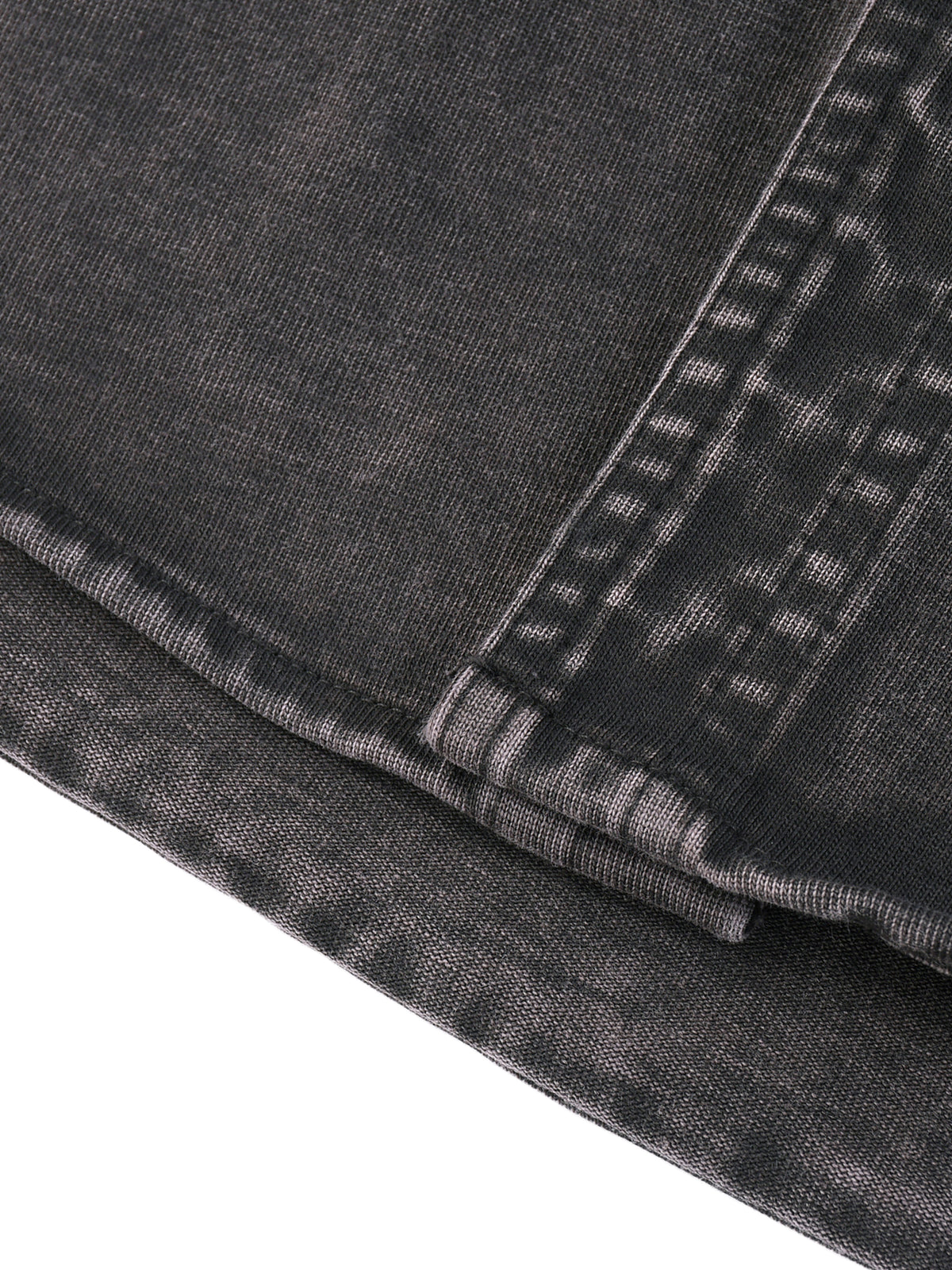 O | vintage-wash heavyweight denim jacket