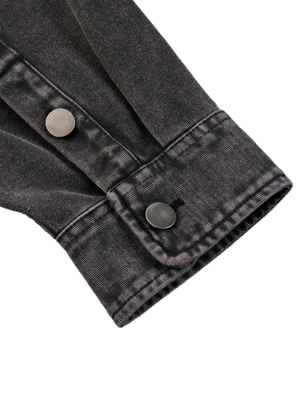 O | vintage-wash heavyweight denim jacket