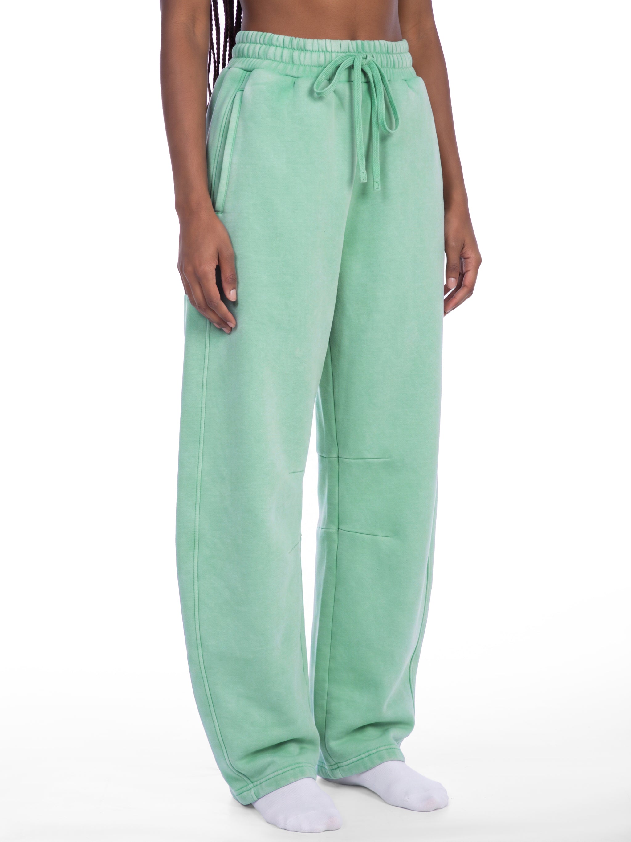 O | vintage wash barrel leg fleece sweatpants