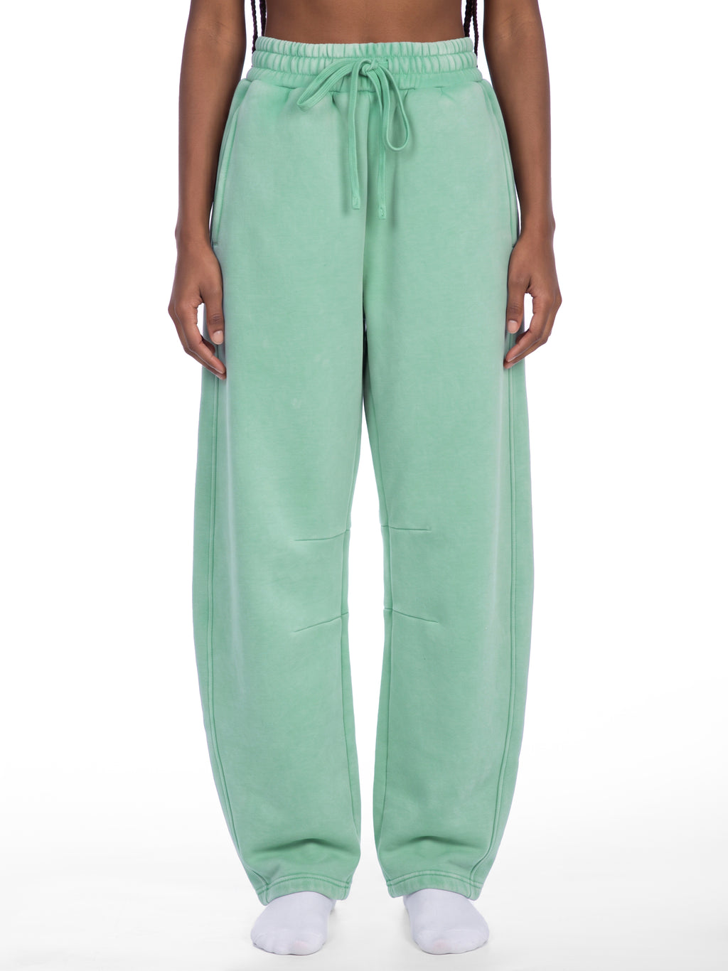 O | vintage wash barrel leg fleece sweatpants