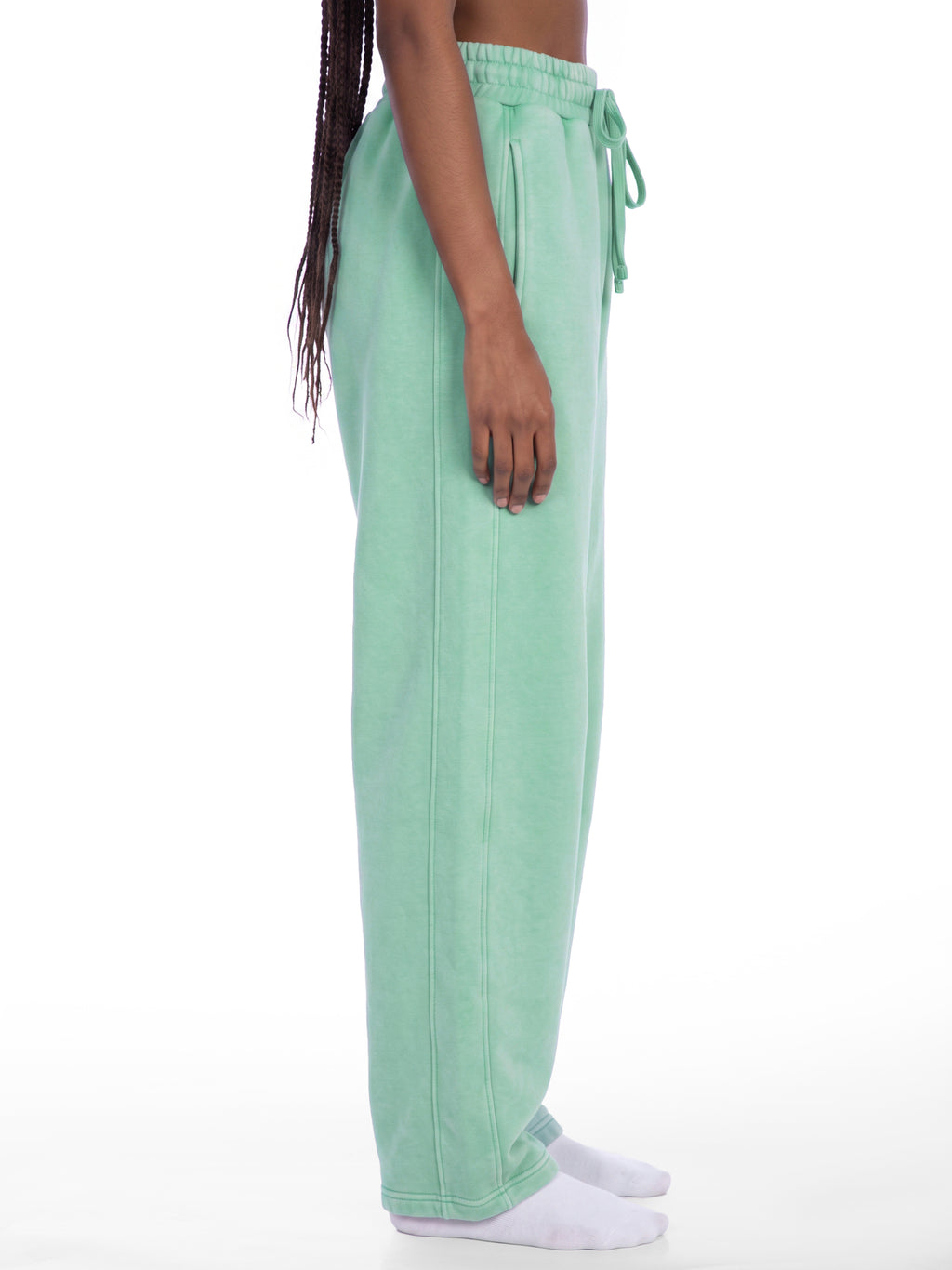 O | vintage wash barrel leg fleece sweatpants