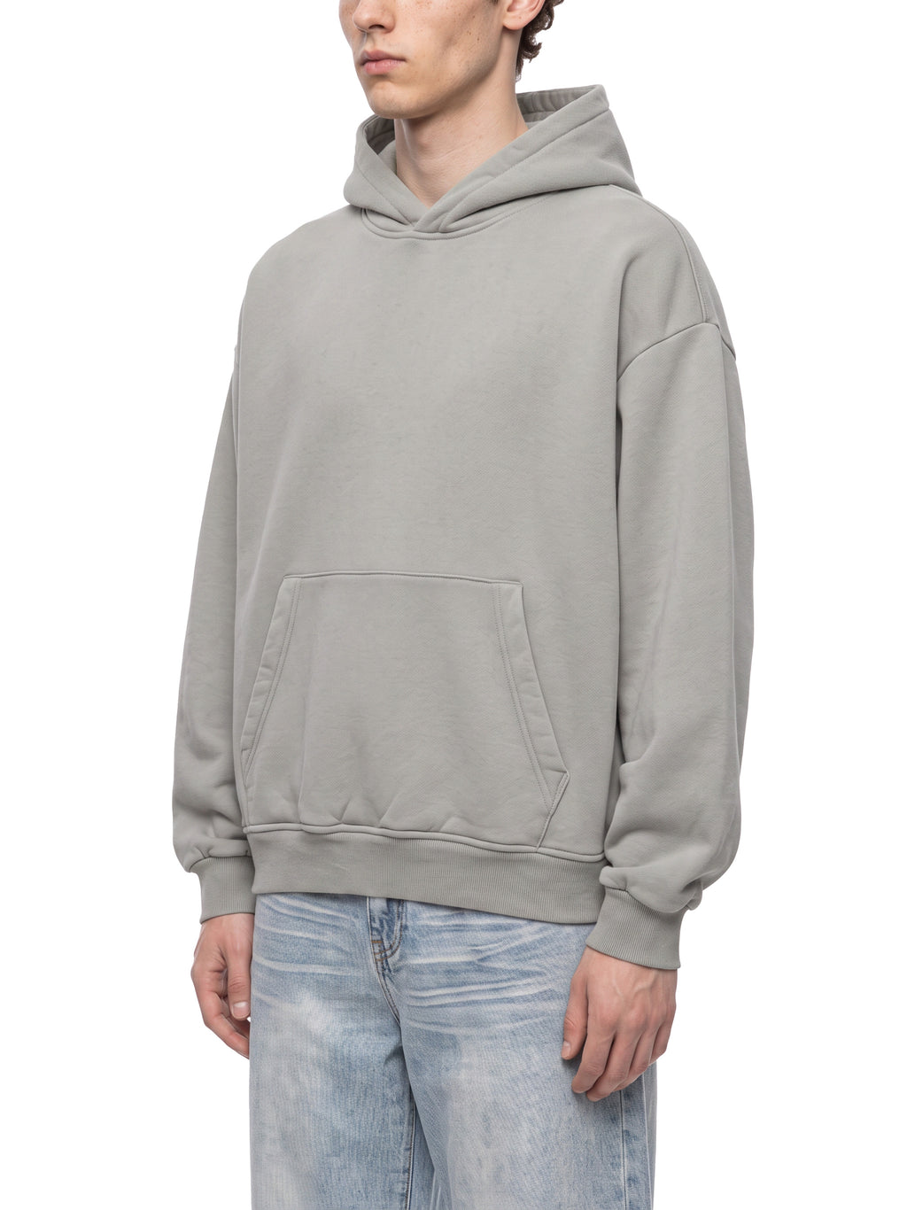 O | vintage wash boxy fleece hoodie | blank